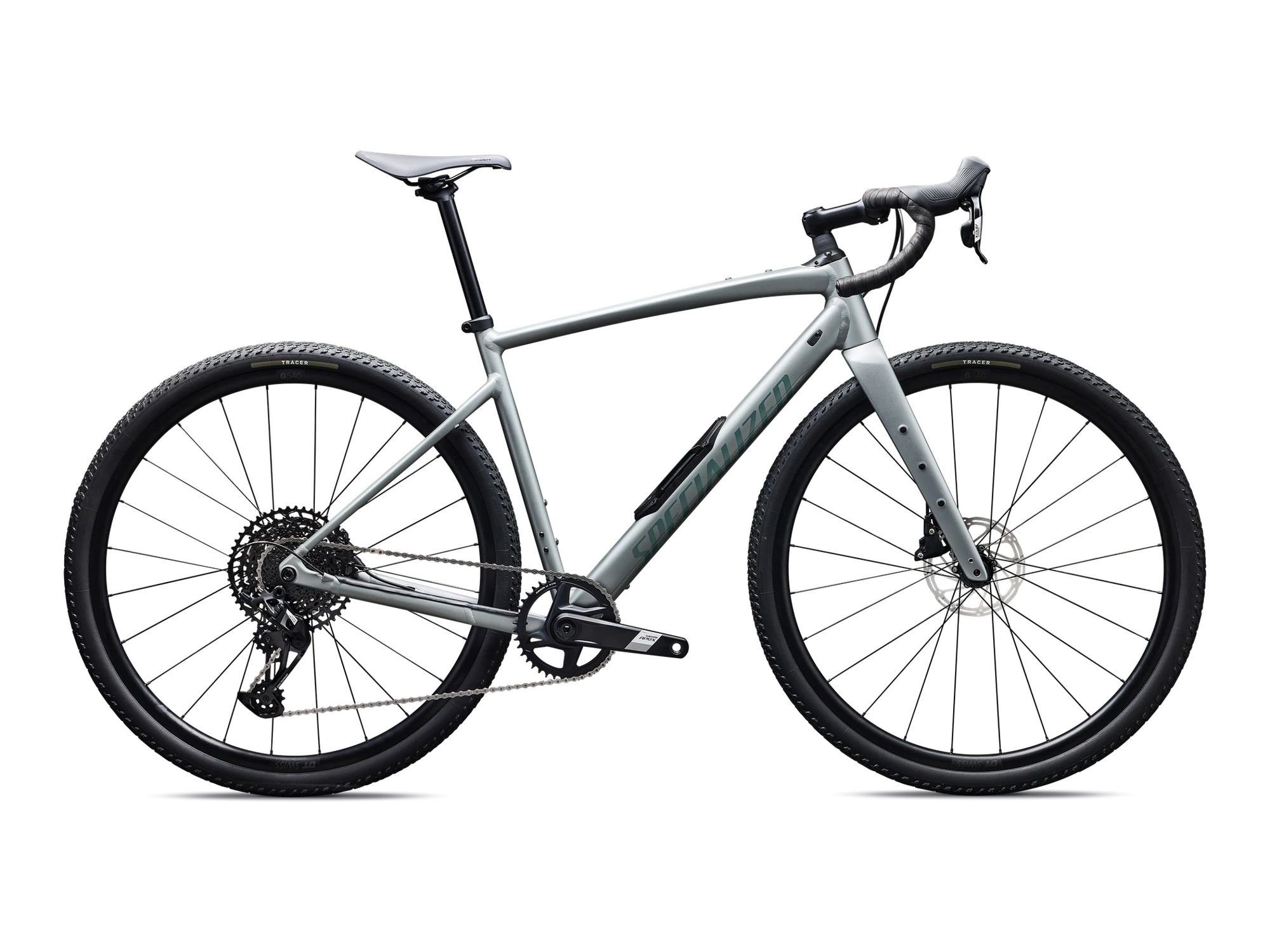 Diverge 4 Comp Alloy – SRAM Apex in Satin Shadow Silver, Seitenansicht