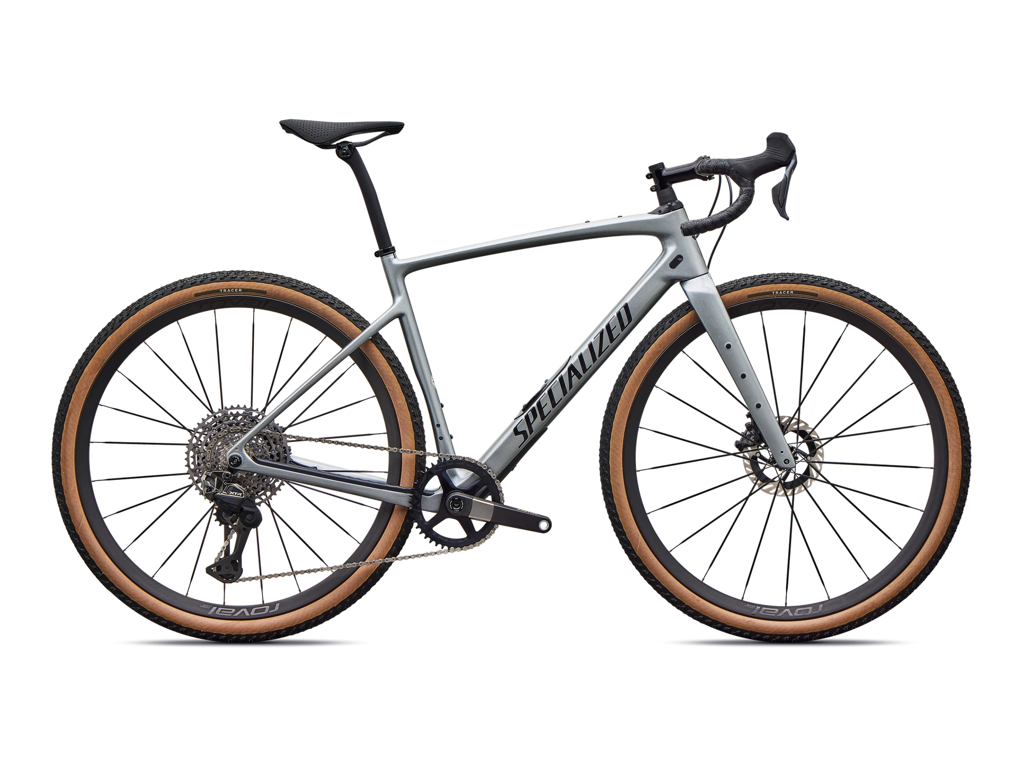 Diverge 4 Pro LTD – Shimano XTR/GRX Di2 in Gloss Shadow Silver, Seitenansicht