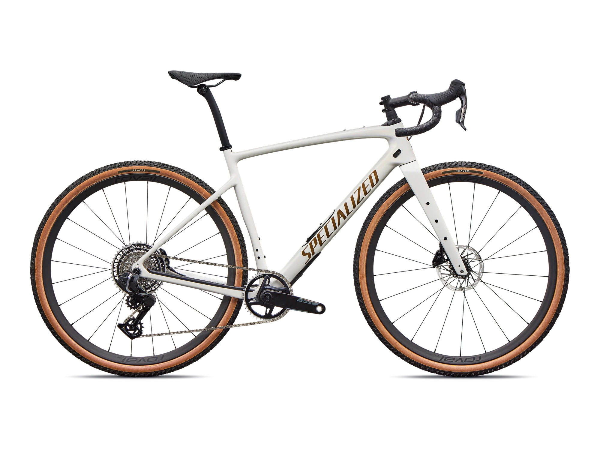 Diverge 4 Pro – SRAM Force XPLR in Dune White, Seitenansicht