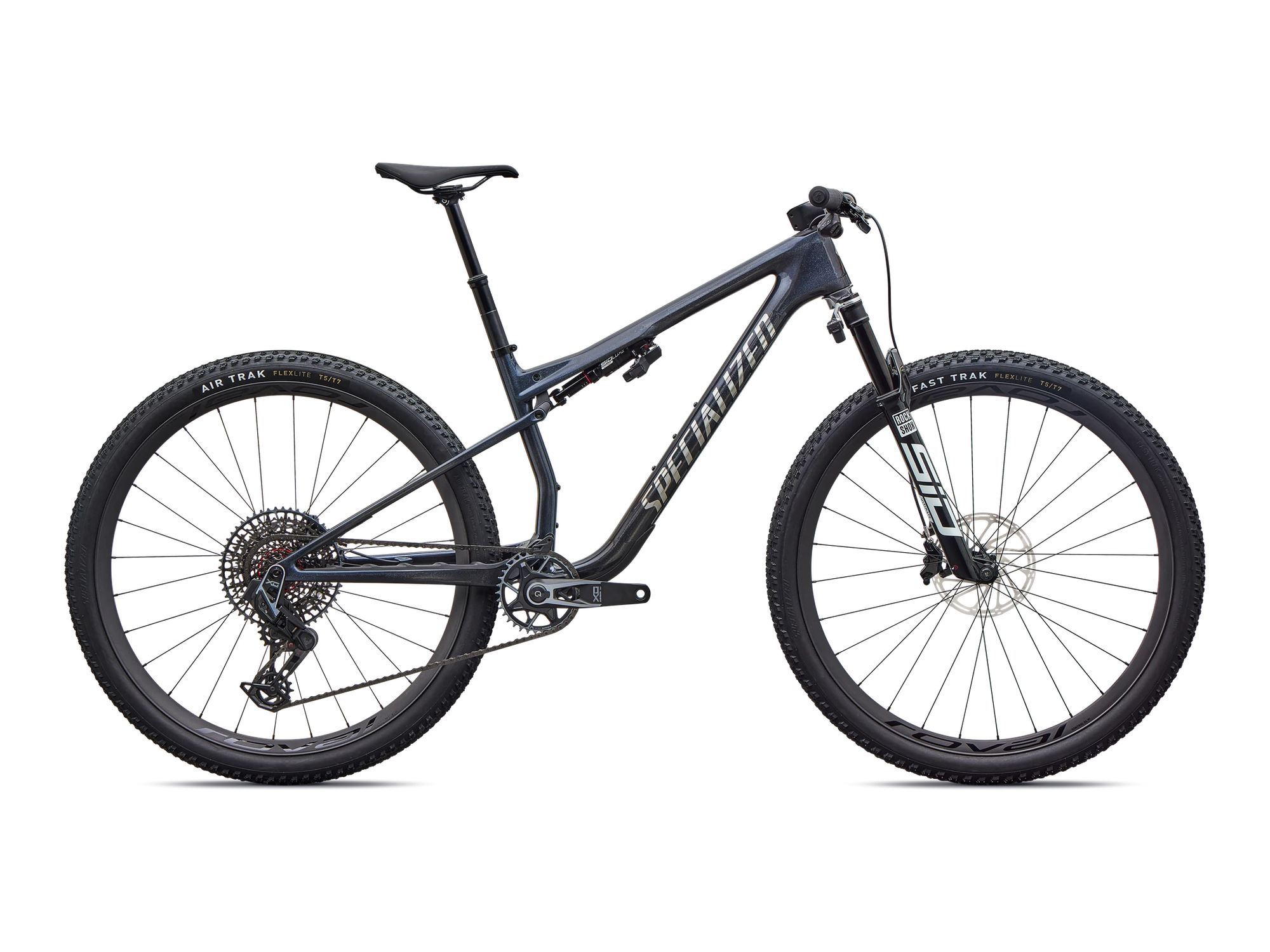 Epic 9 Pro – SRAM X0, RockShox SID Ultimate Flight Attendant in Gloss Carbon Glitter Pearl, Seitenansicht