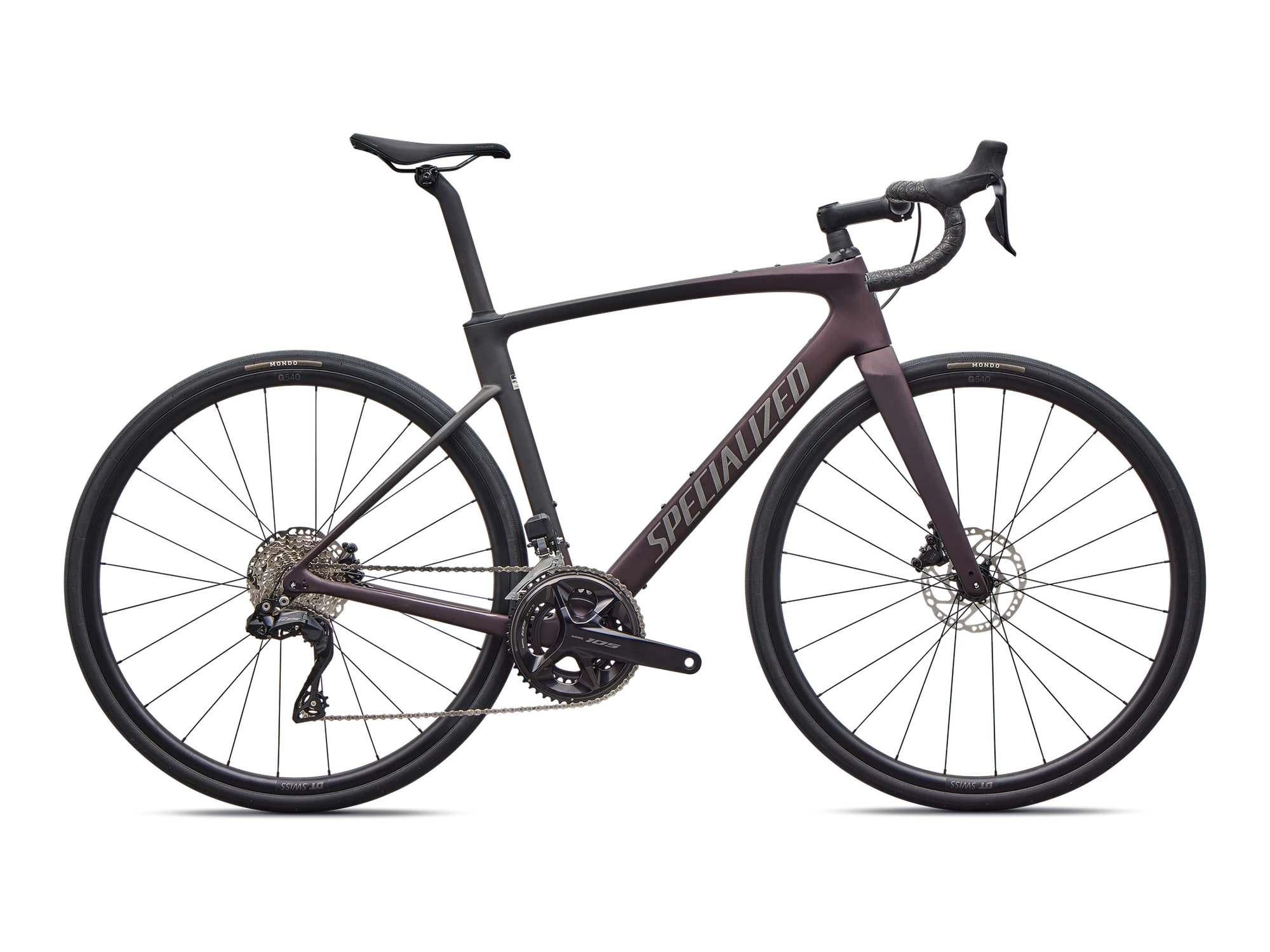 Roubaix SL8 Comp – Shimano 105 Di2 in Satin Solidity Metallic, Seitenansicht