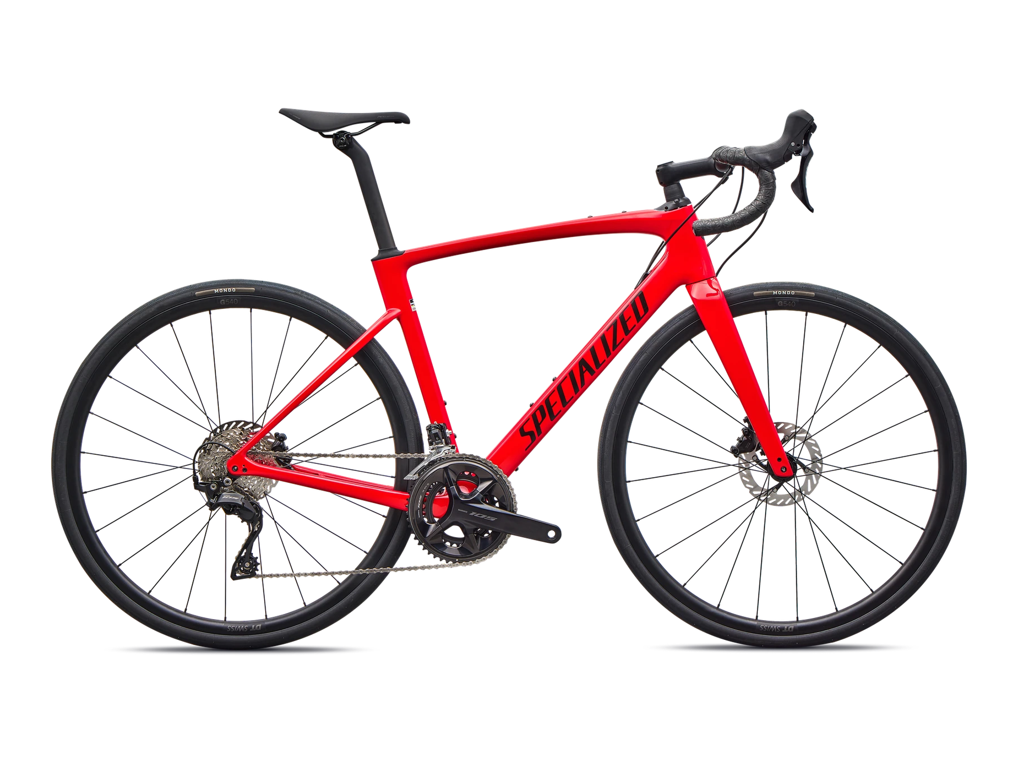 Roubaix SL8 Sport – 105 in Gloss Vivid Red, Seitenansicht