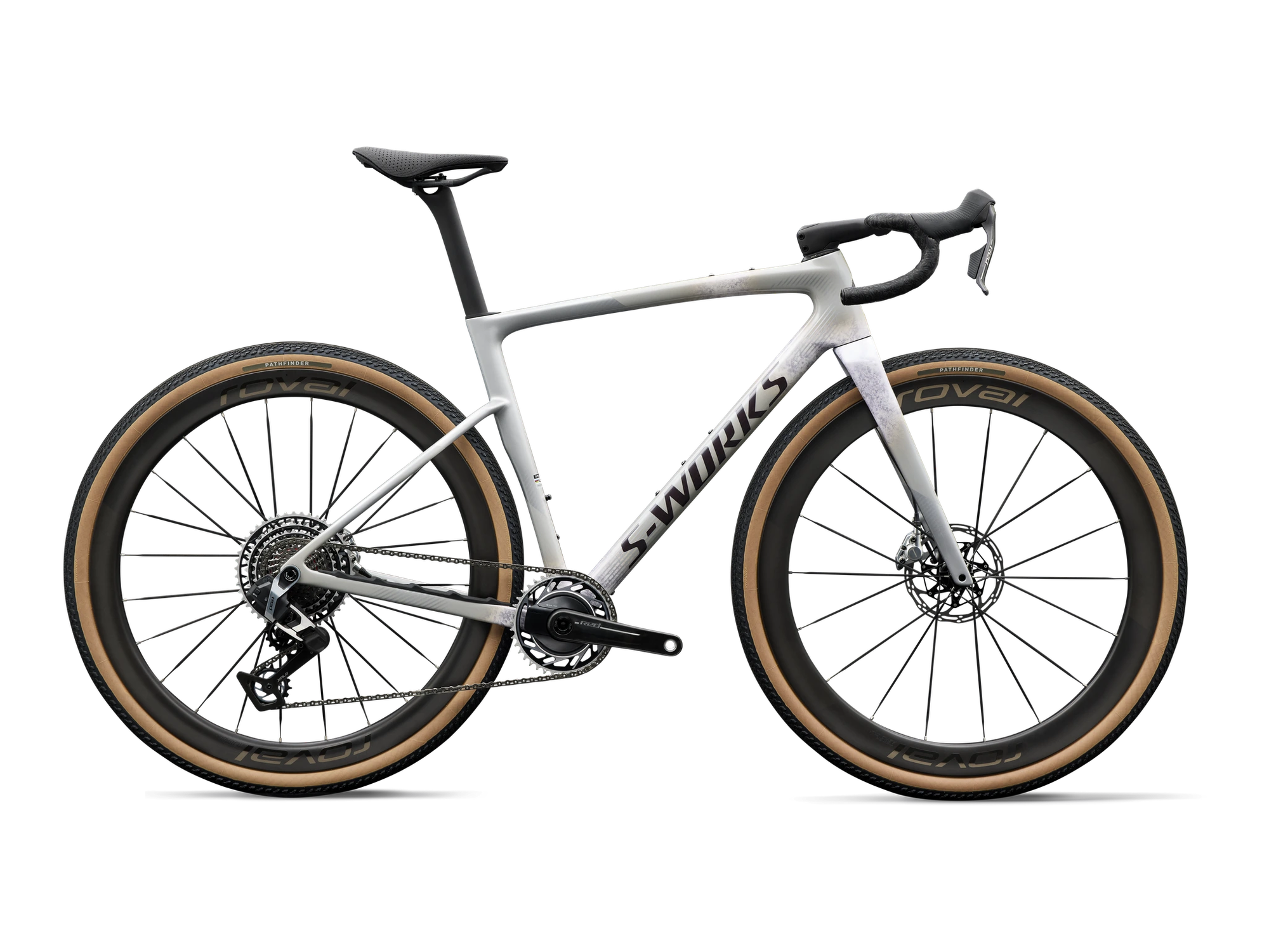 S-Works Crux 5 – SRAM RED XPLR in Silver Dust Frost, Seitenansicht