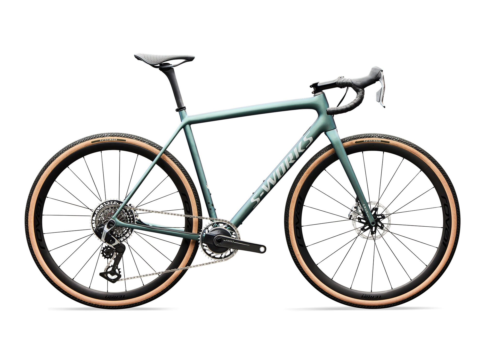 S-Works Crux – SRAM RED XPLR in Premium Fjord, Seitenansicht