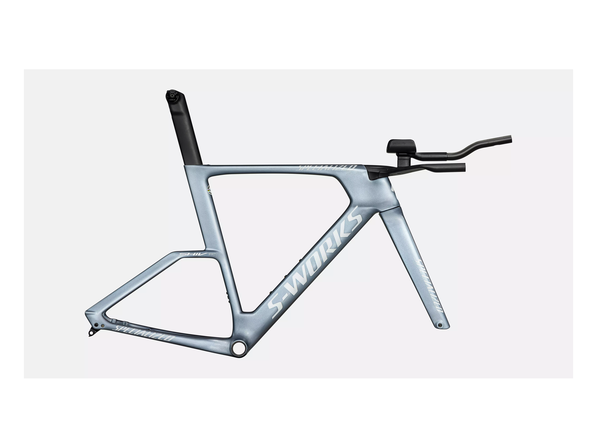 S-Works Shiv TT Disc Module in Gloss Glacial Metallic / Red To Gold Pearl Edge Fade / Metallic White Silver, Seitenansicht