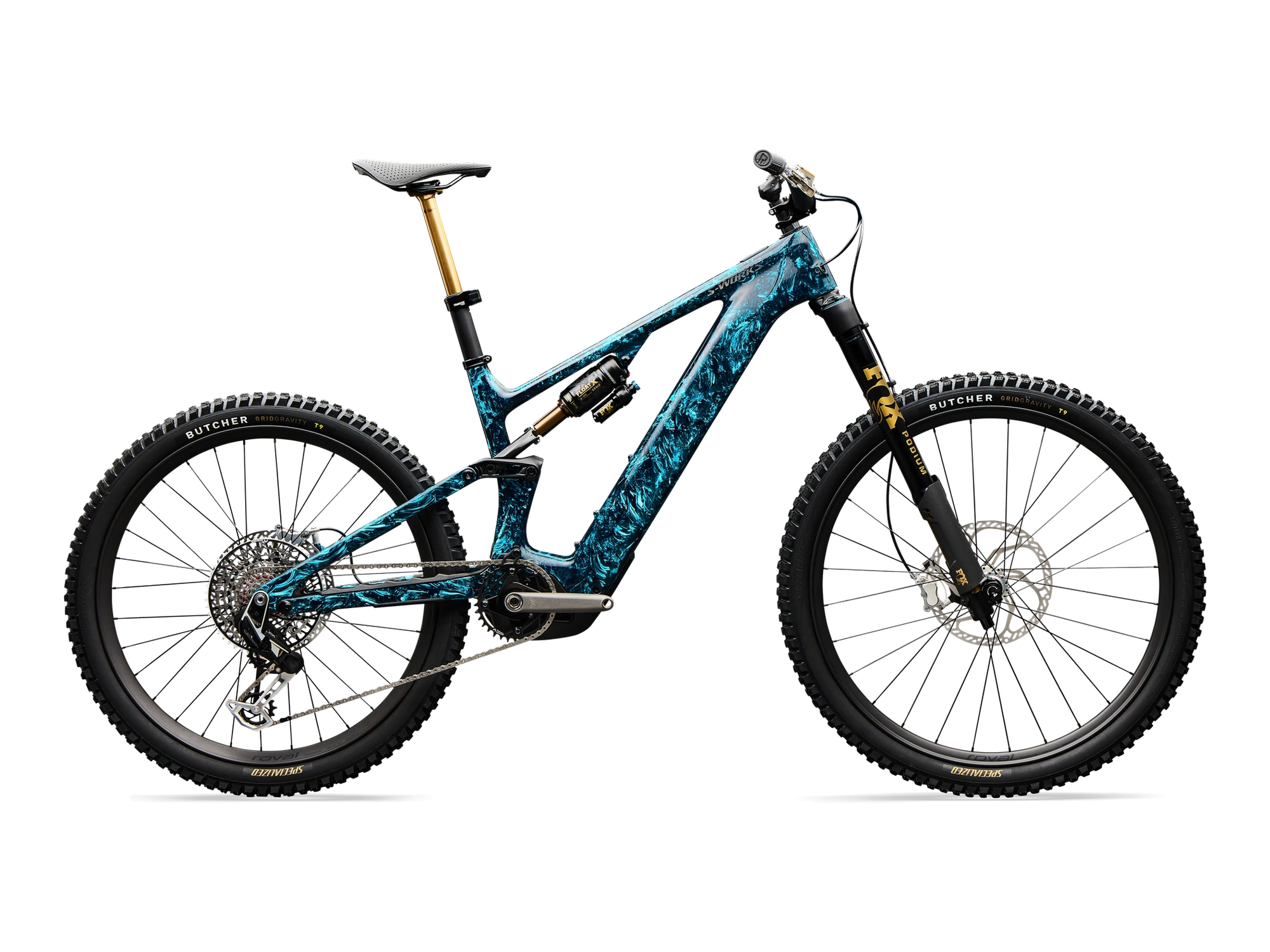 S-Works Turbo Levo 4 LTD in Astral Blue, Seitenansicht
