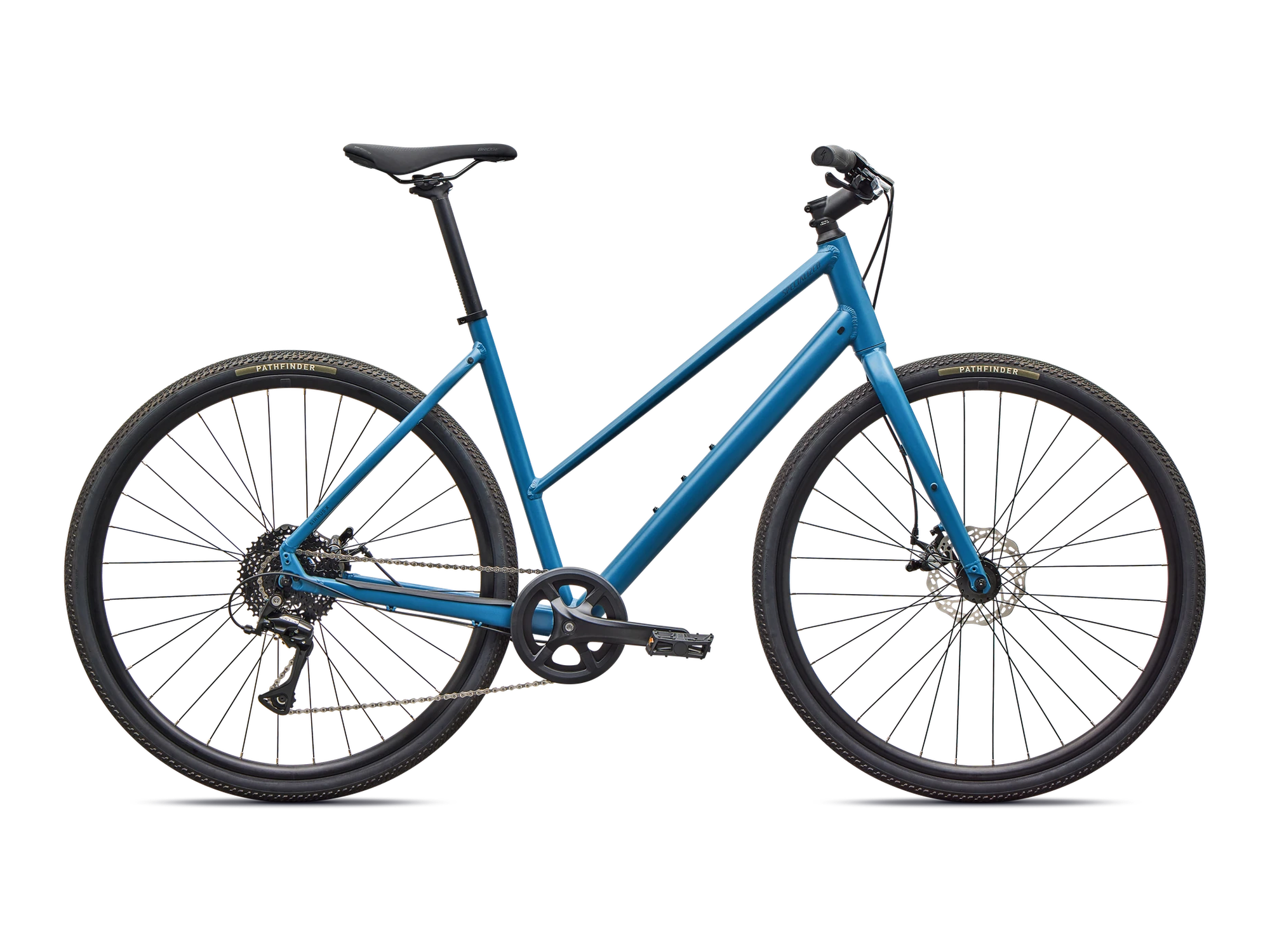 Sirrus X 1.0 Step-Through in Satin Grey Blue, Seitenansicht