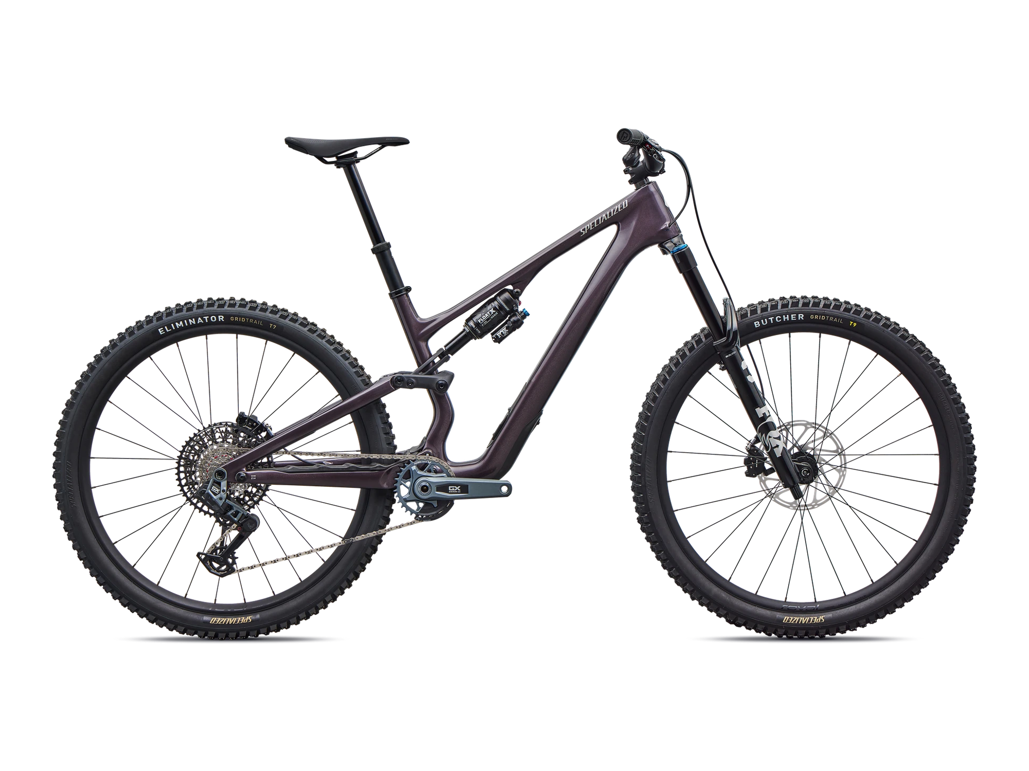 Stumpjumper 15 EVO Expert SRAM GX AXS, FOX Performance Elite in Gloss Nebula Metallic, Seitenansicht