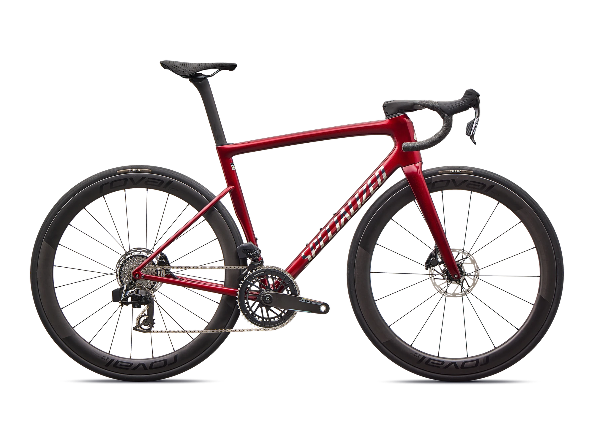 Tarmac SL8 Pro SRAM Force AXS in Gloss Red Sky, Seitenansicht