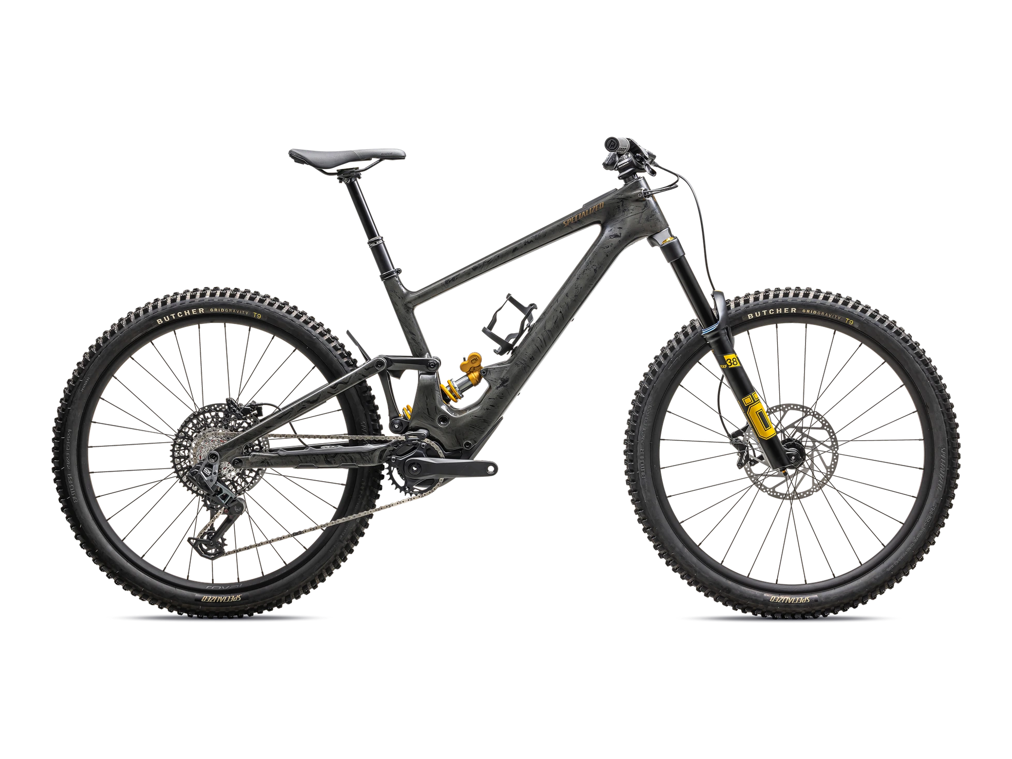 Turbo Kenevo SL 2 – Ohlins Coil in Charcoal Tint / Cool Grey Strata / Burnt Gold Metallic, Seitenansicht