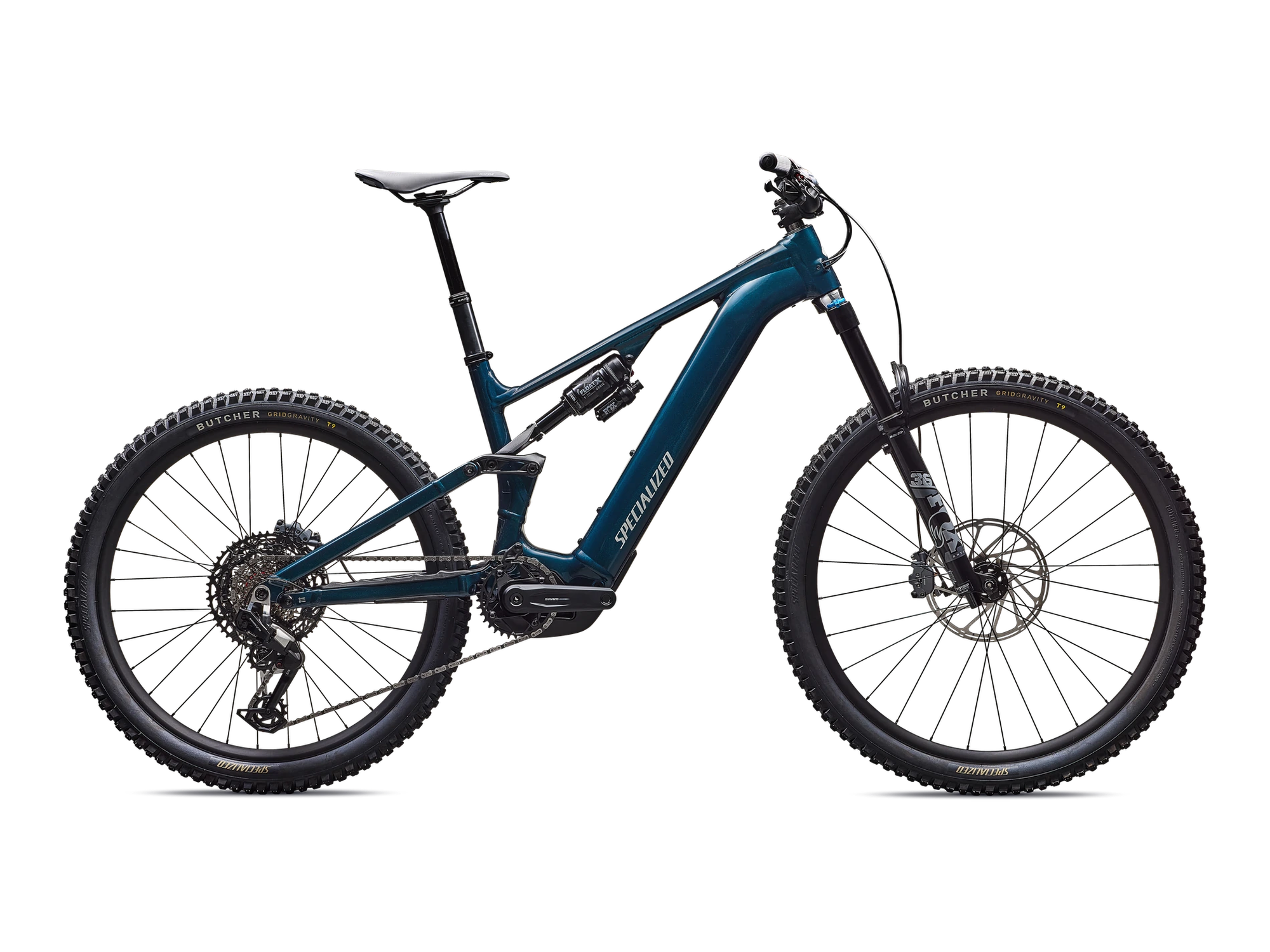 Turbo Levo 4 Comp Alloy in Gloss Deep Lake Metallic, Seitenansicht