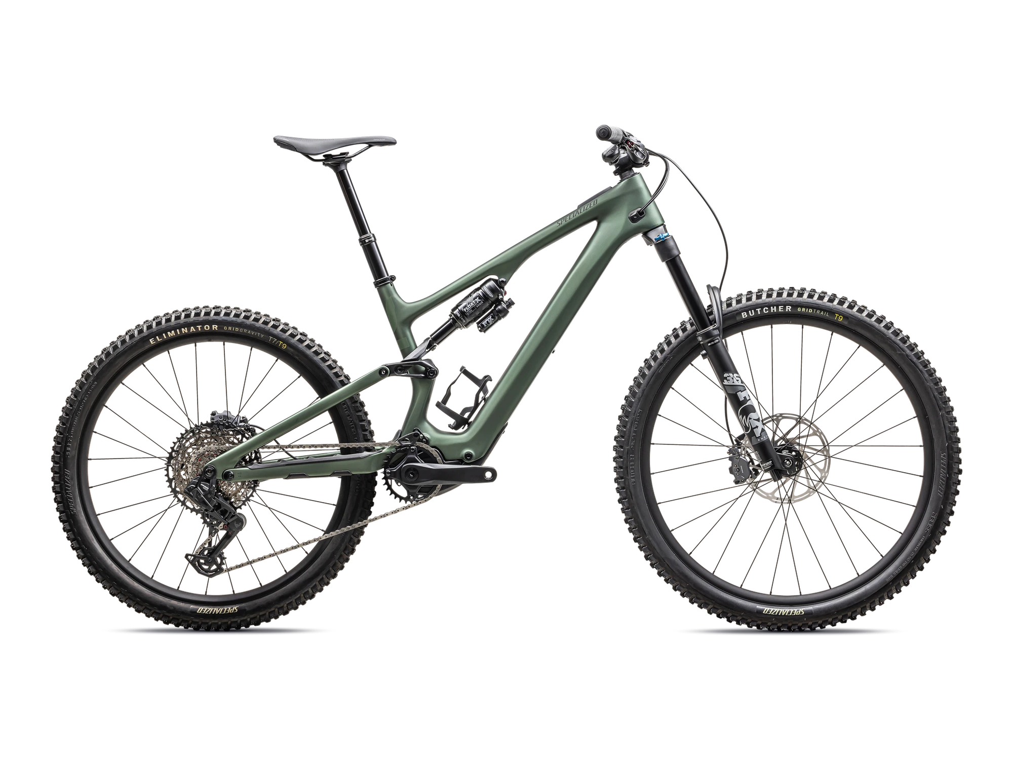 Turbo Levo SL 2 Comp in Cypress Metallic / Cypress / Dark Moss Green, Seitenansicht