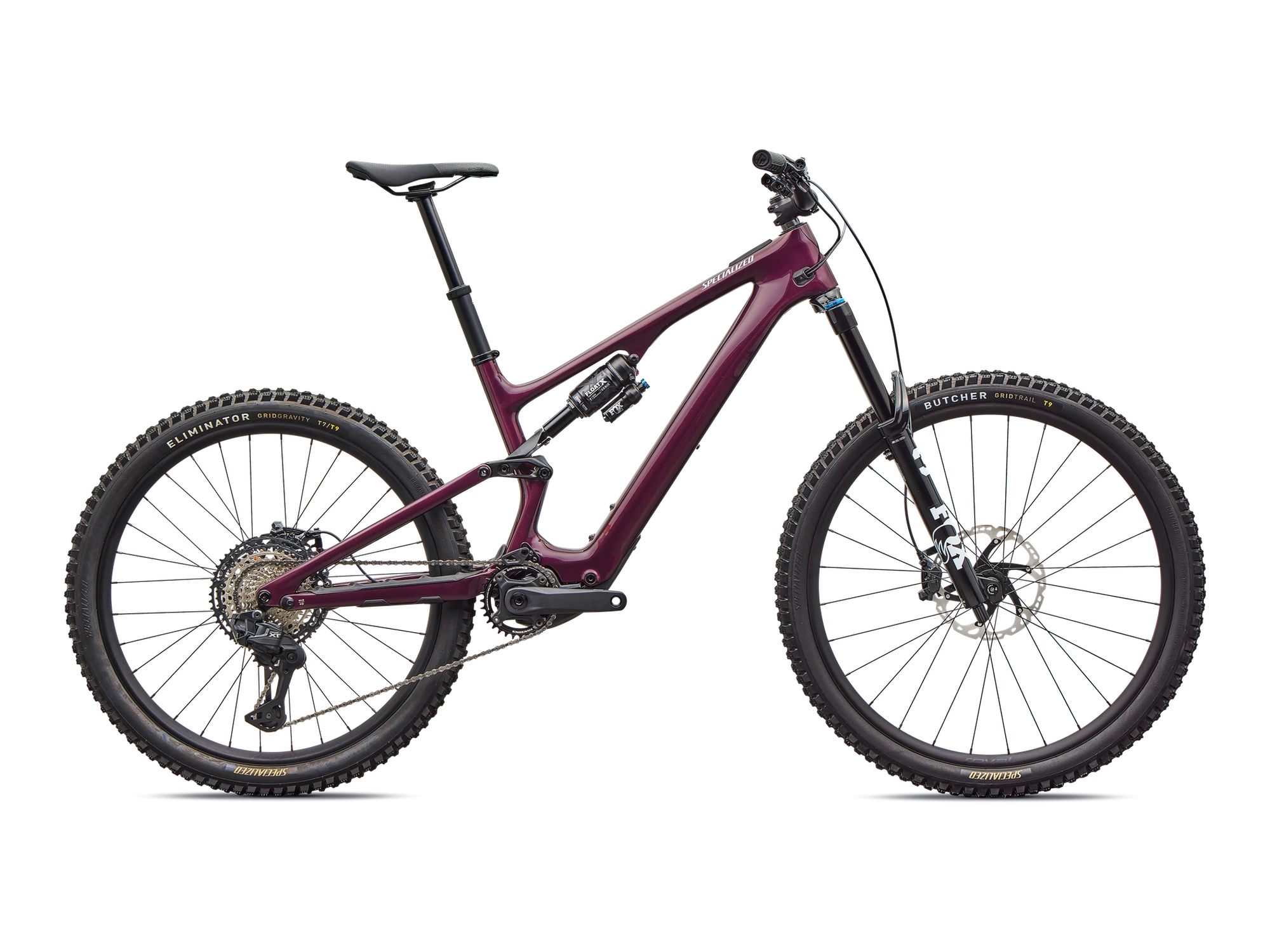 Turbo Levo SL 2 Expert Di2 in Bordeaux, Seitenansicht