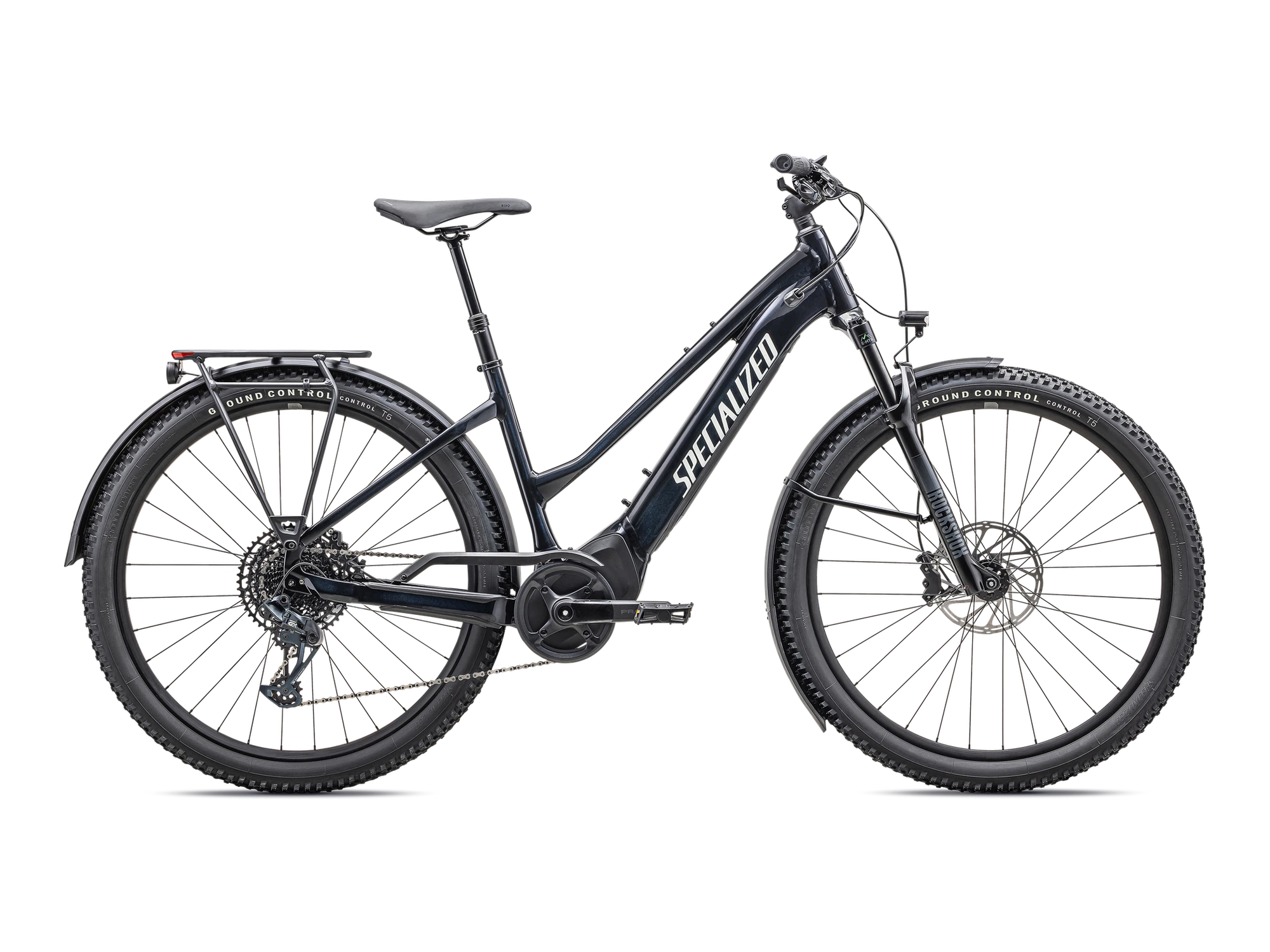 Turbo Tero 5.0 EQ Step-Through in Gloss Metallic Dark Navy / Silver Dust Reflective, Seitenansicht