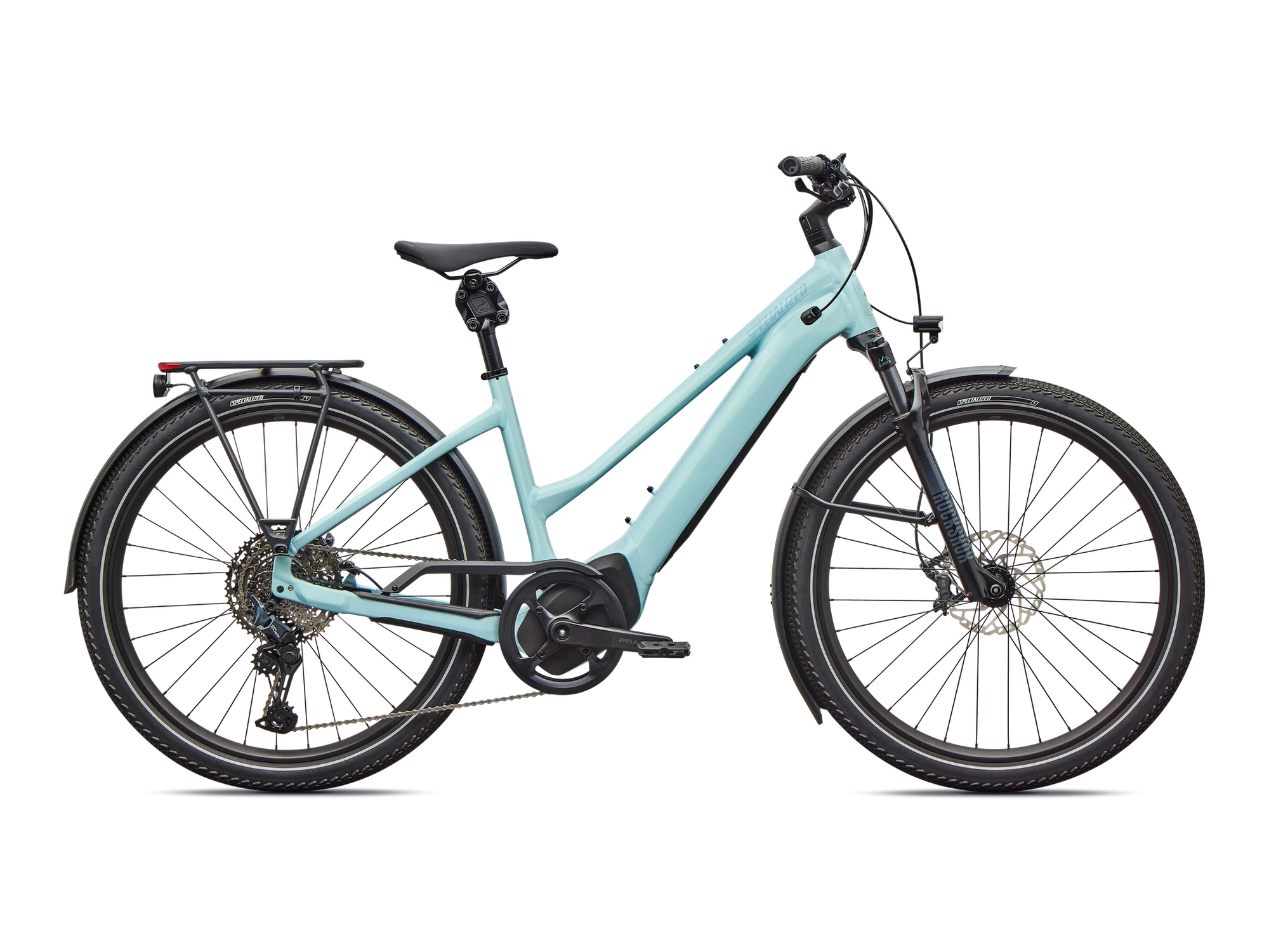 Turbo Vado 5.0 Step-Through in Gloss Seafoam, Seitenansicht