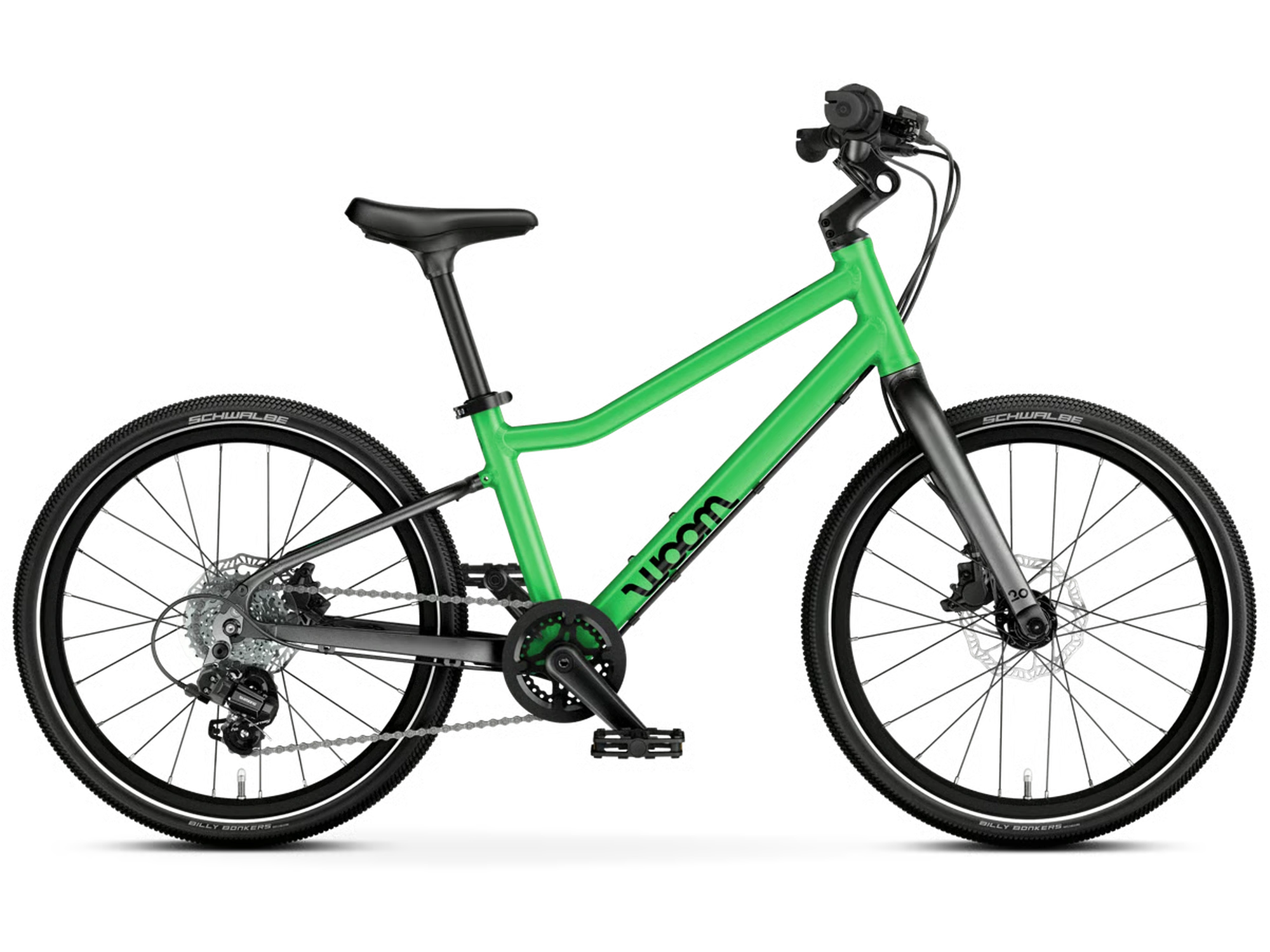 woom EXPLORE 4 in jungle green, Seitenansicht