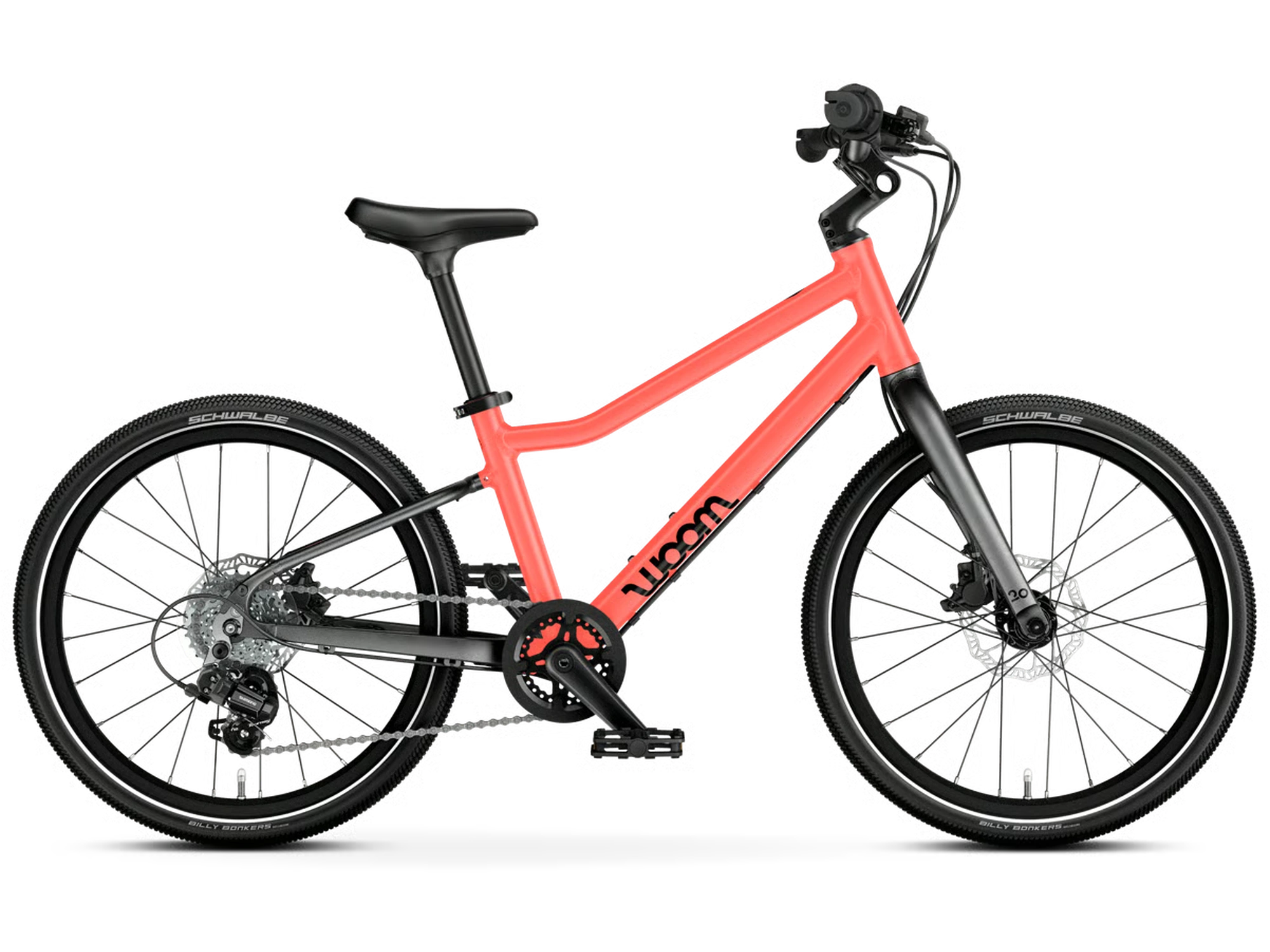 woom EXPLORE 4 in neon coral, Seitenansicht