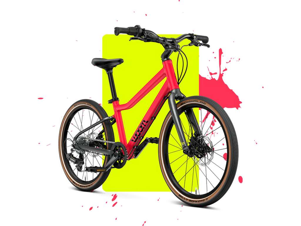woom EXPLORE 4 in neon pink, Seitenansicht
