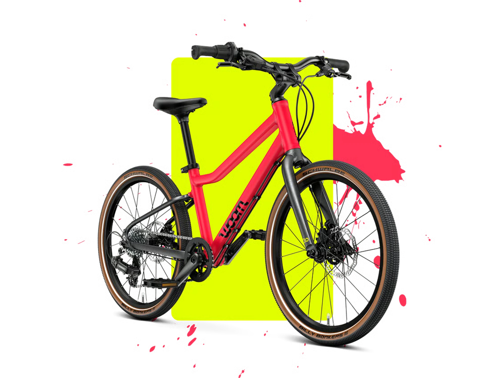 woom EXPLORE 4 in neon pink, Seitenansicht