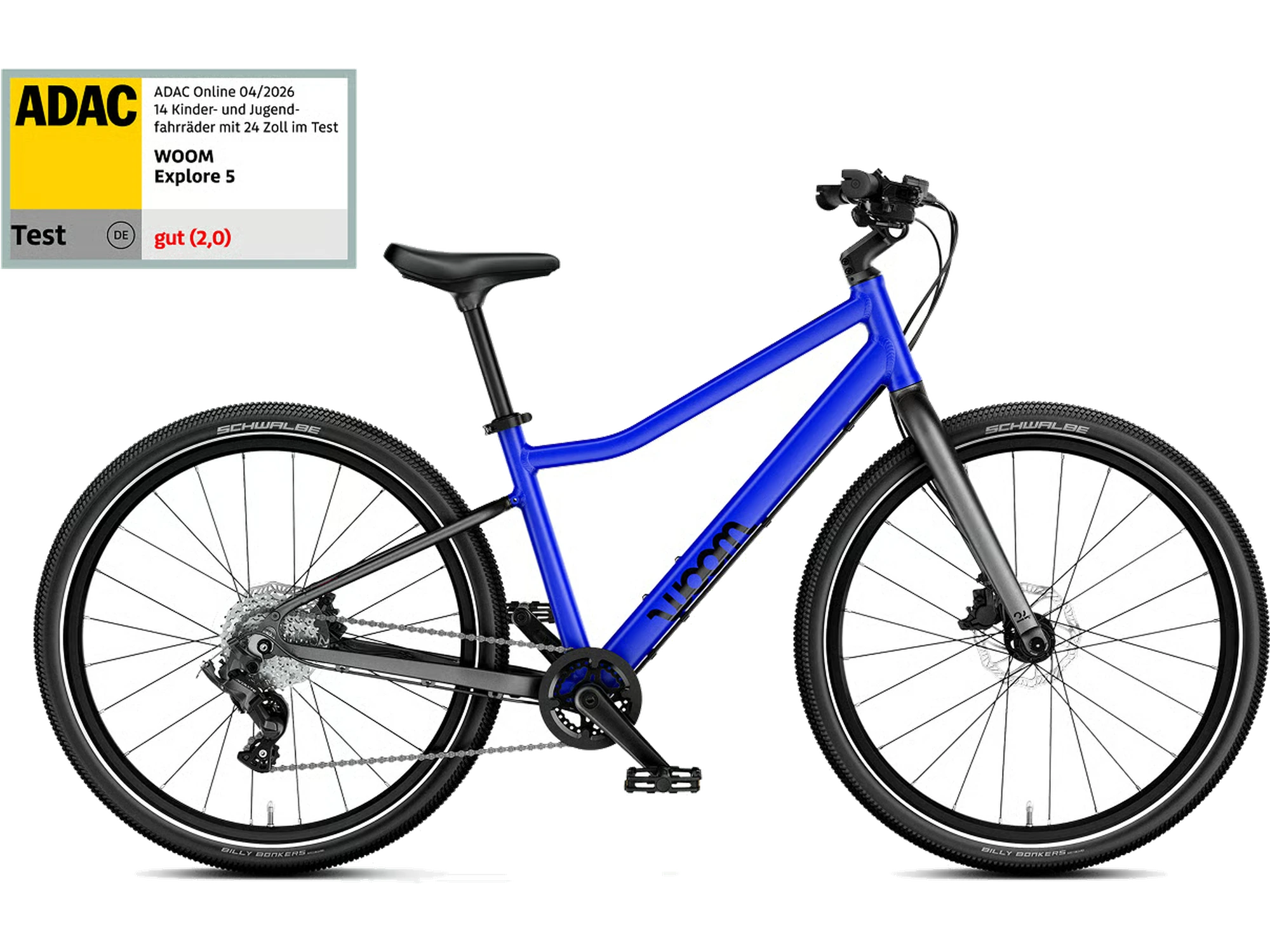 woom EXPLORE 5 in magnetic blue, Seitenansicht