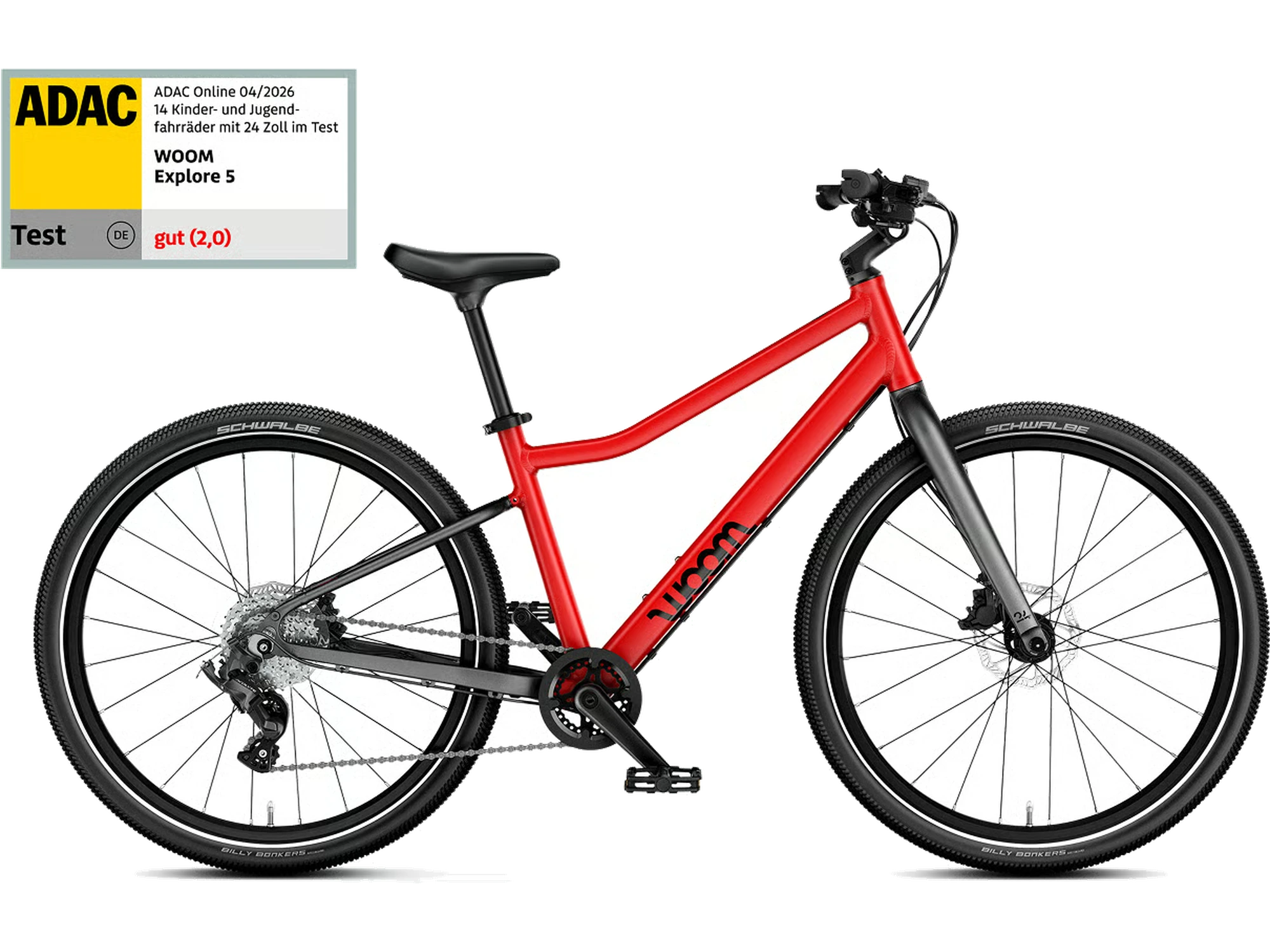 woom EXPLORE 5 in woom red, Seitenansicht