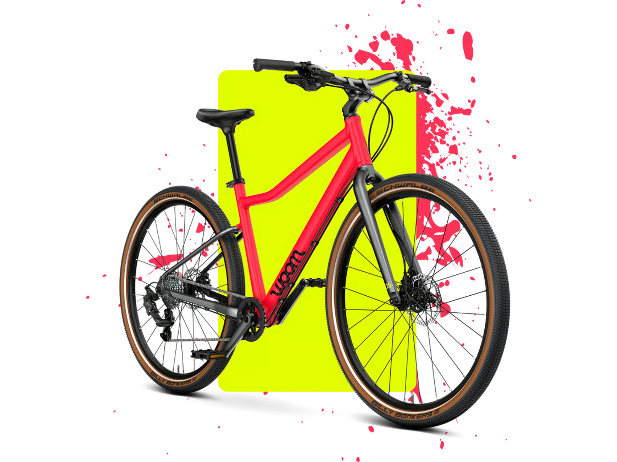 woom EXPLORE 6 in neon pink, Seitenansicht