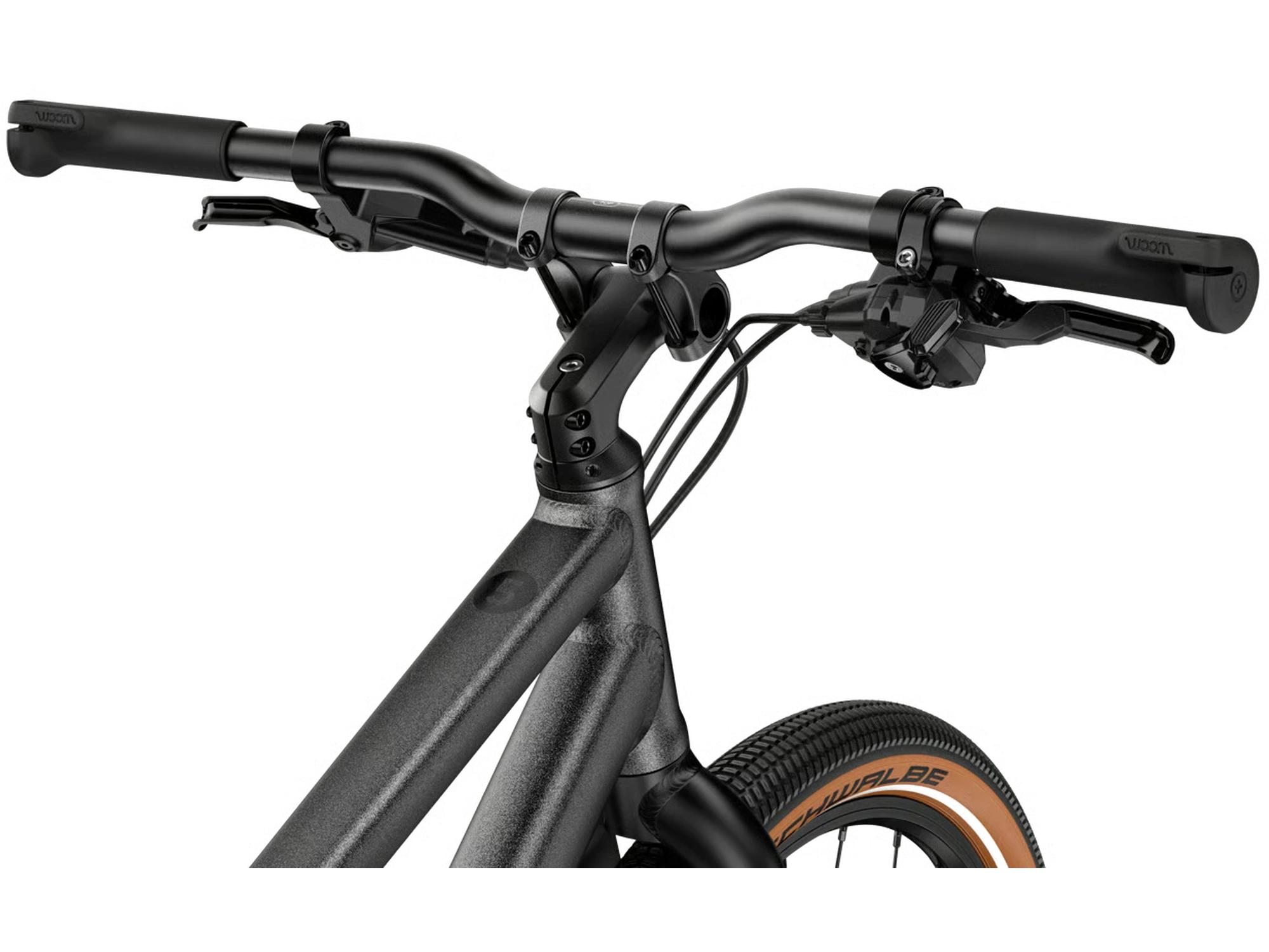 woom EXPLORE e 5 in graphite grey, Lenker-Detail