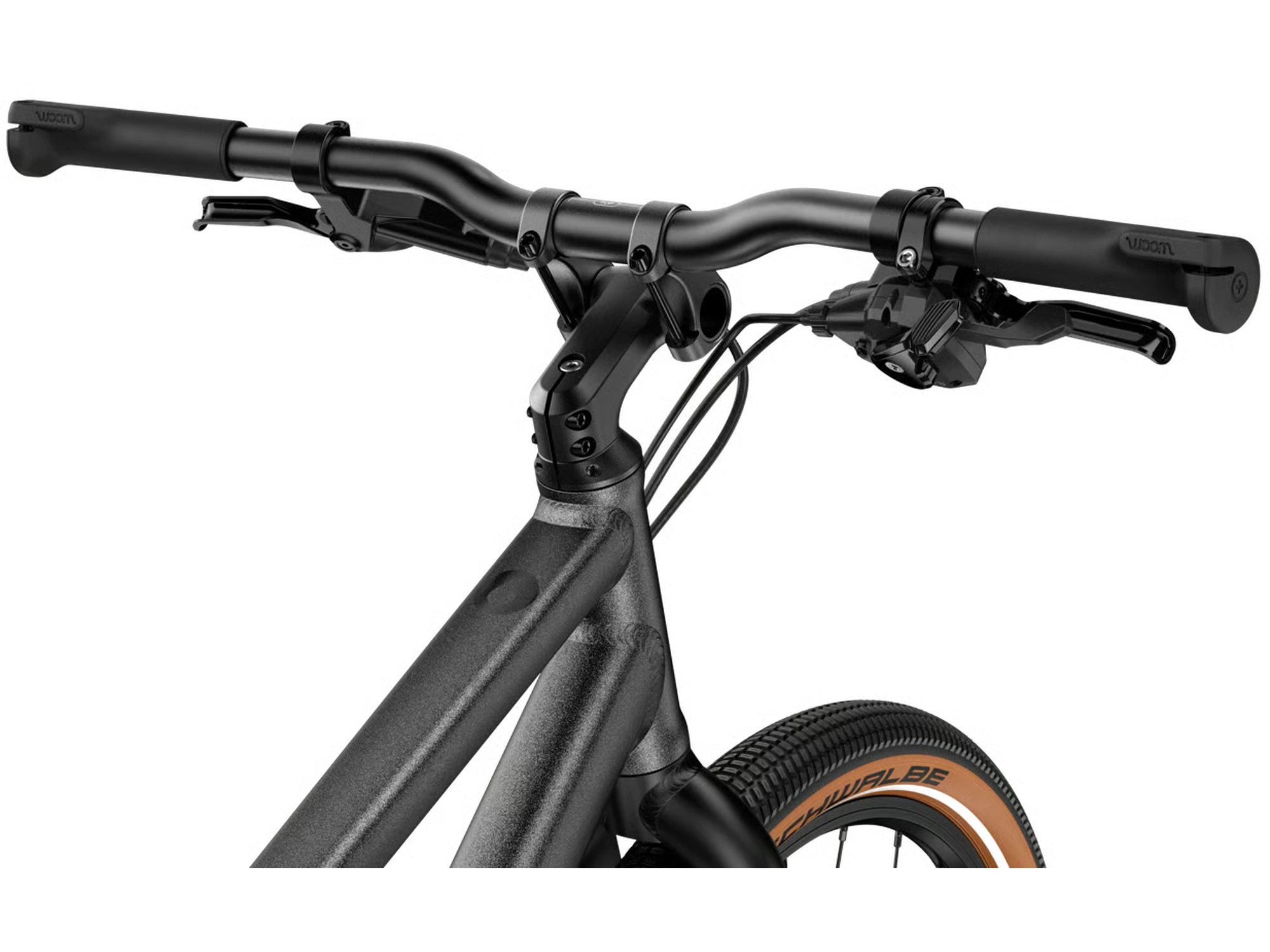 woom EXPLORE e 6 in graphite grey, Lenker-Detail