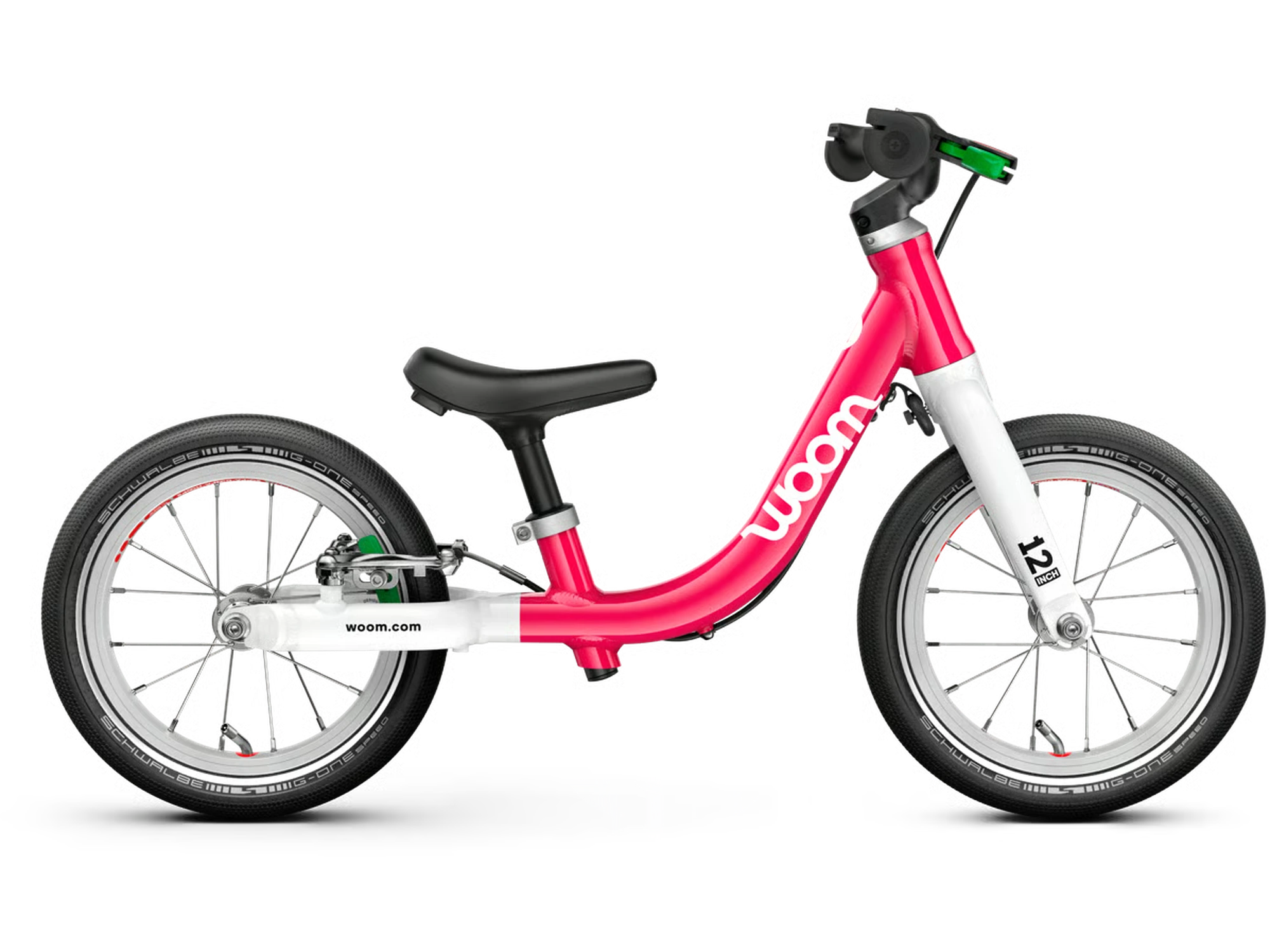 woom GO 1 in hot pink, Seitenansicht