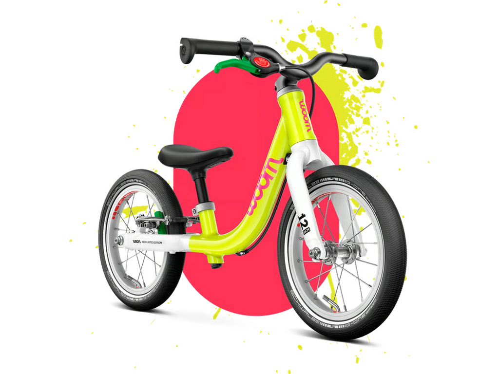 woom GO 1 in neon lime, Seitenansicht