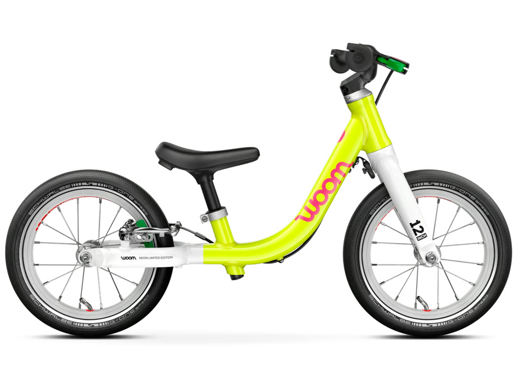 woom GO 1 in neon lime, Dreiviertelansicht