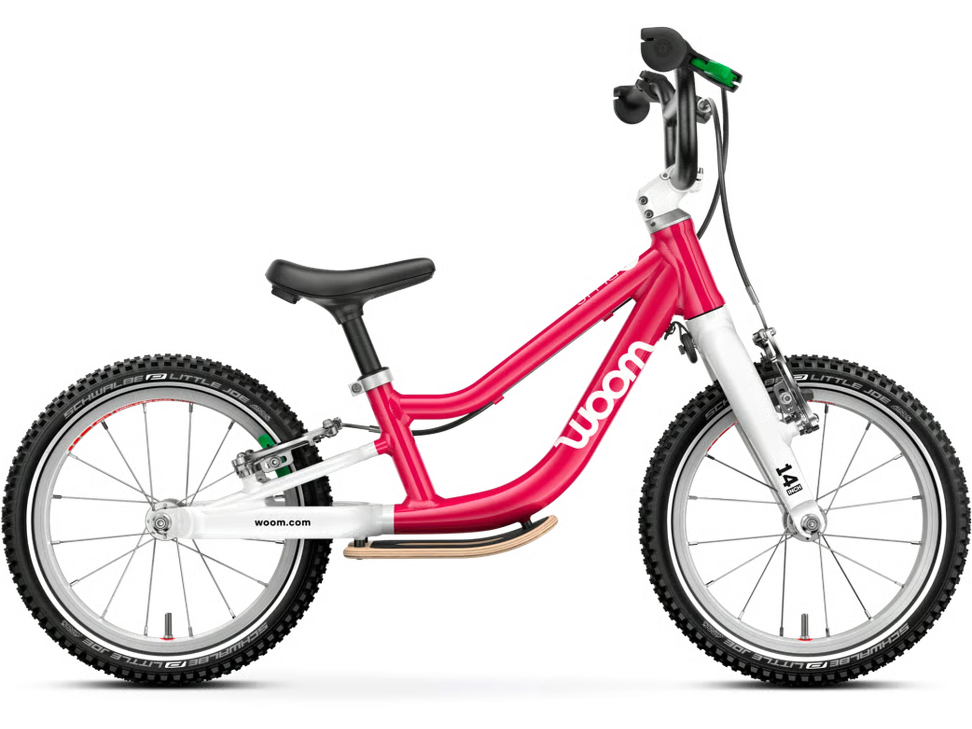 woom GO 1 PLUS in hot pink, Seitenansicht