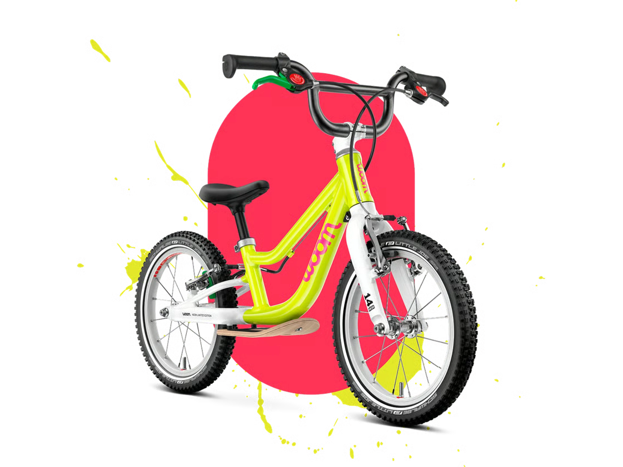 woom GO 1 PLUS in neon lime, Seitenansicht