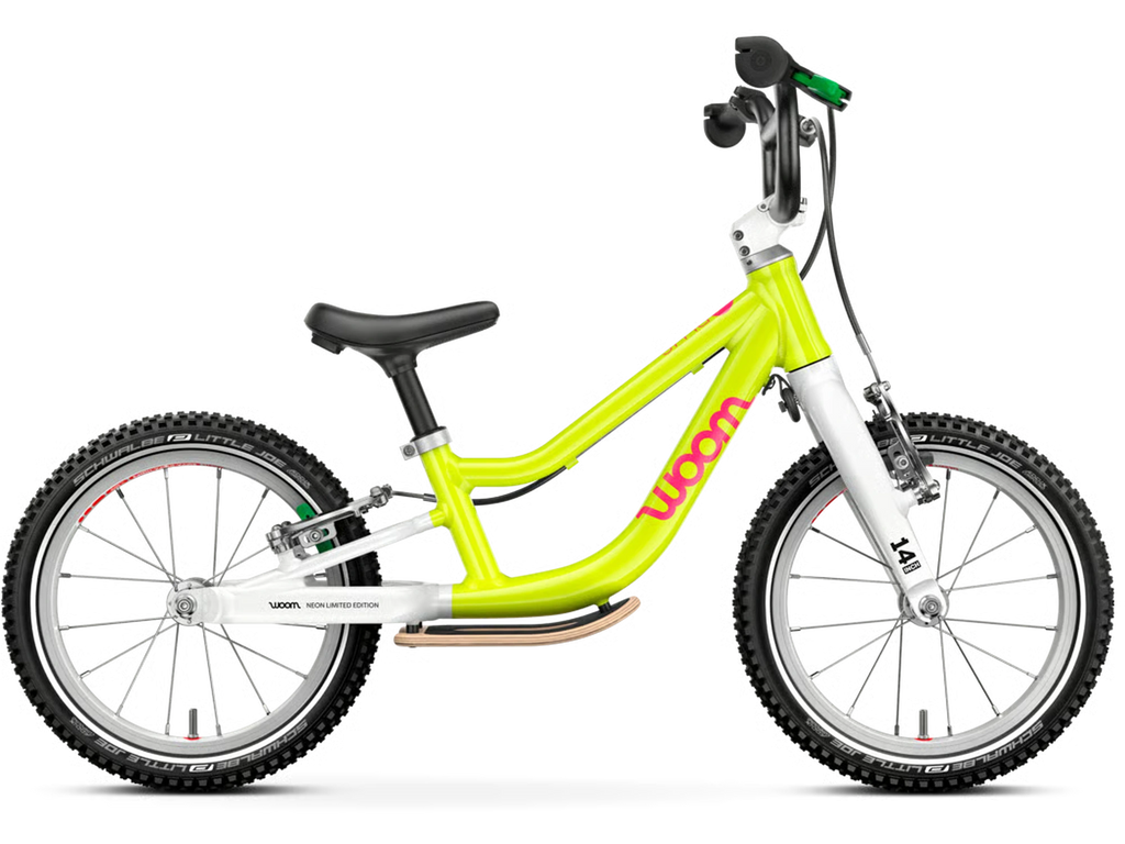 woom GO 1 PLUS in neon lime, Dreiviertelansicht