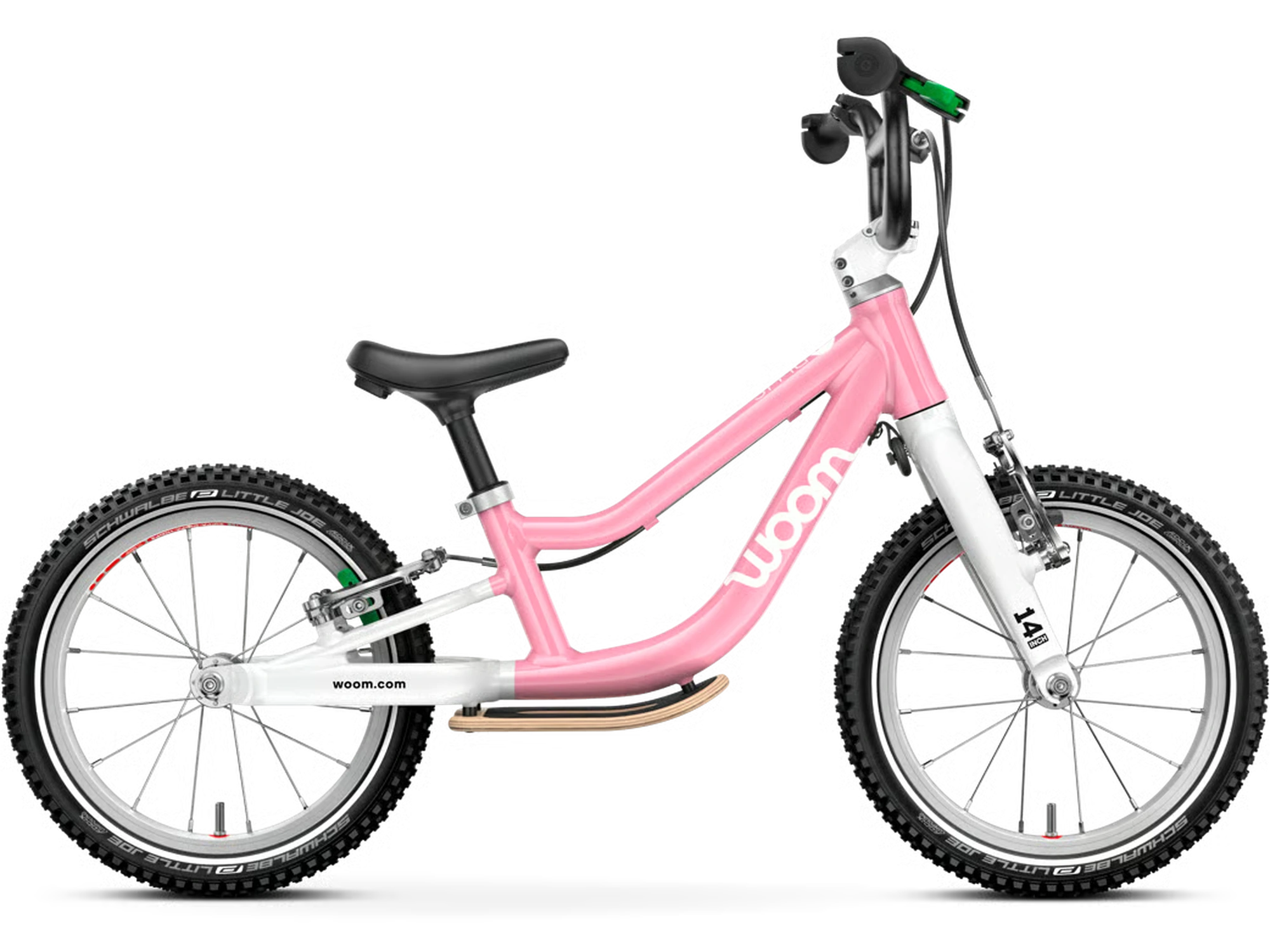 woom GO 1 PLUS in powder pink, Seitenansicht