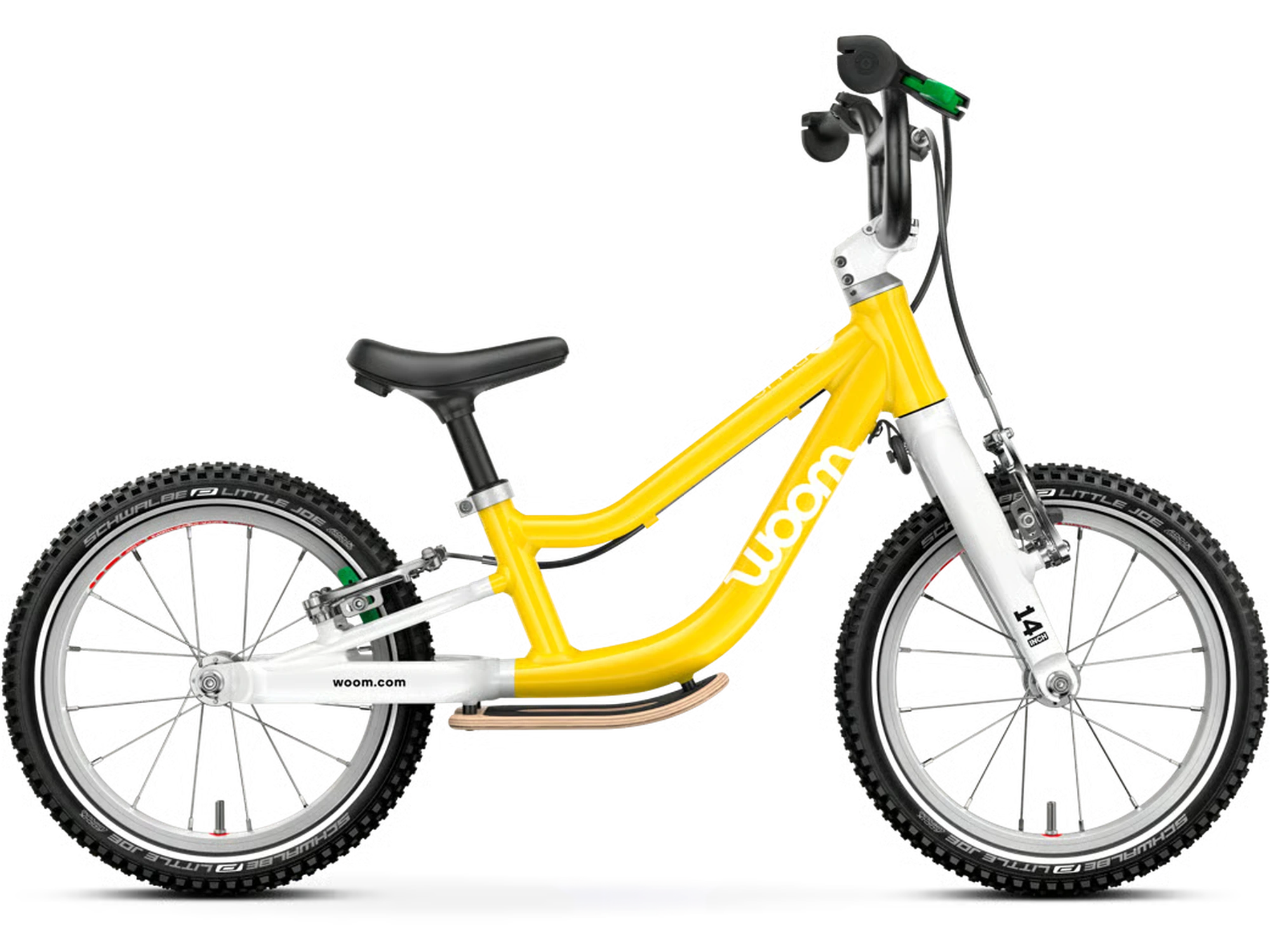 woom GO 1 PLUS in vibrant yellow, Seitenansicht
