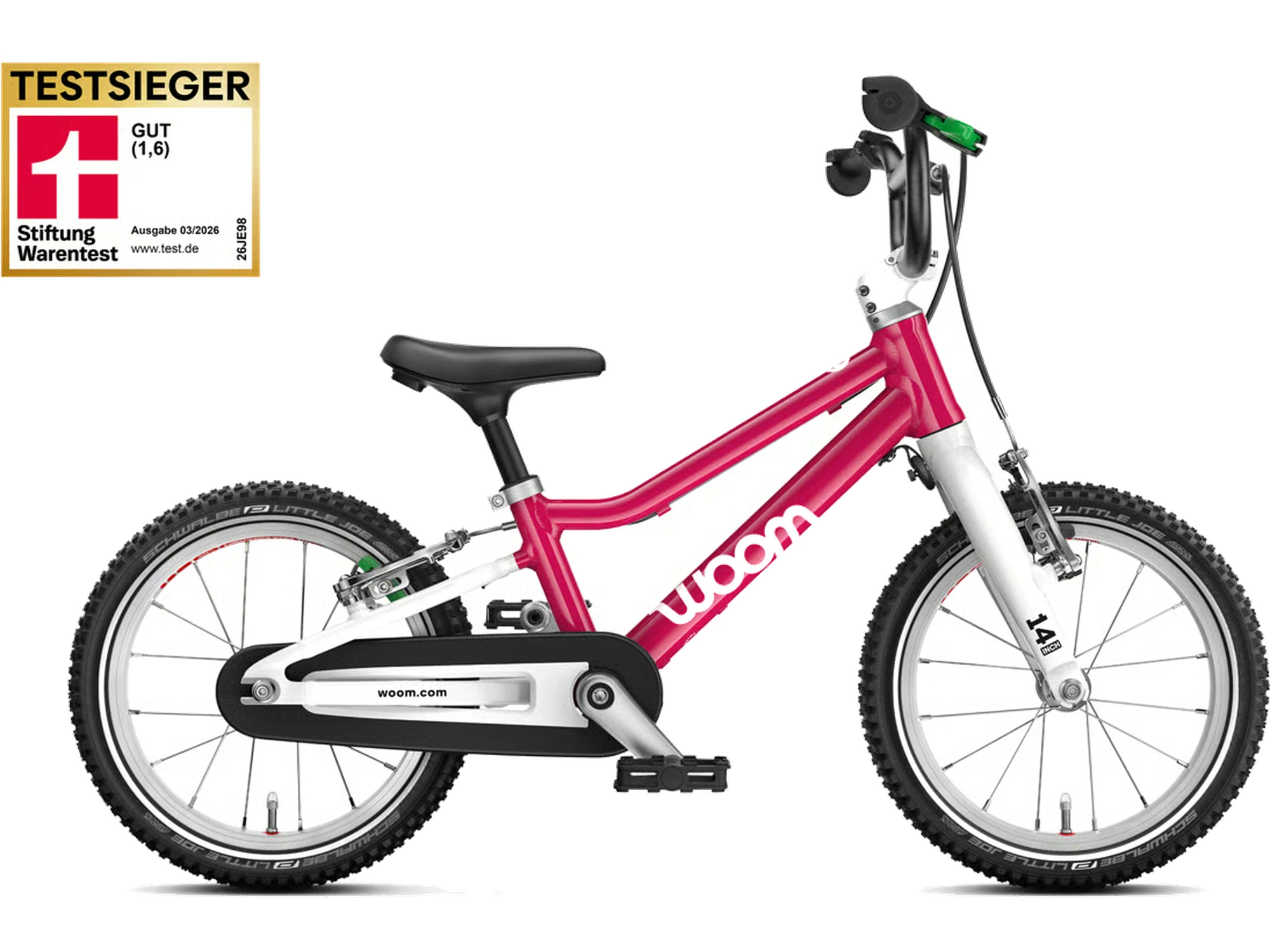 woom GO 2 in hot pink, Seitenansicht