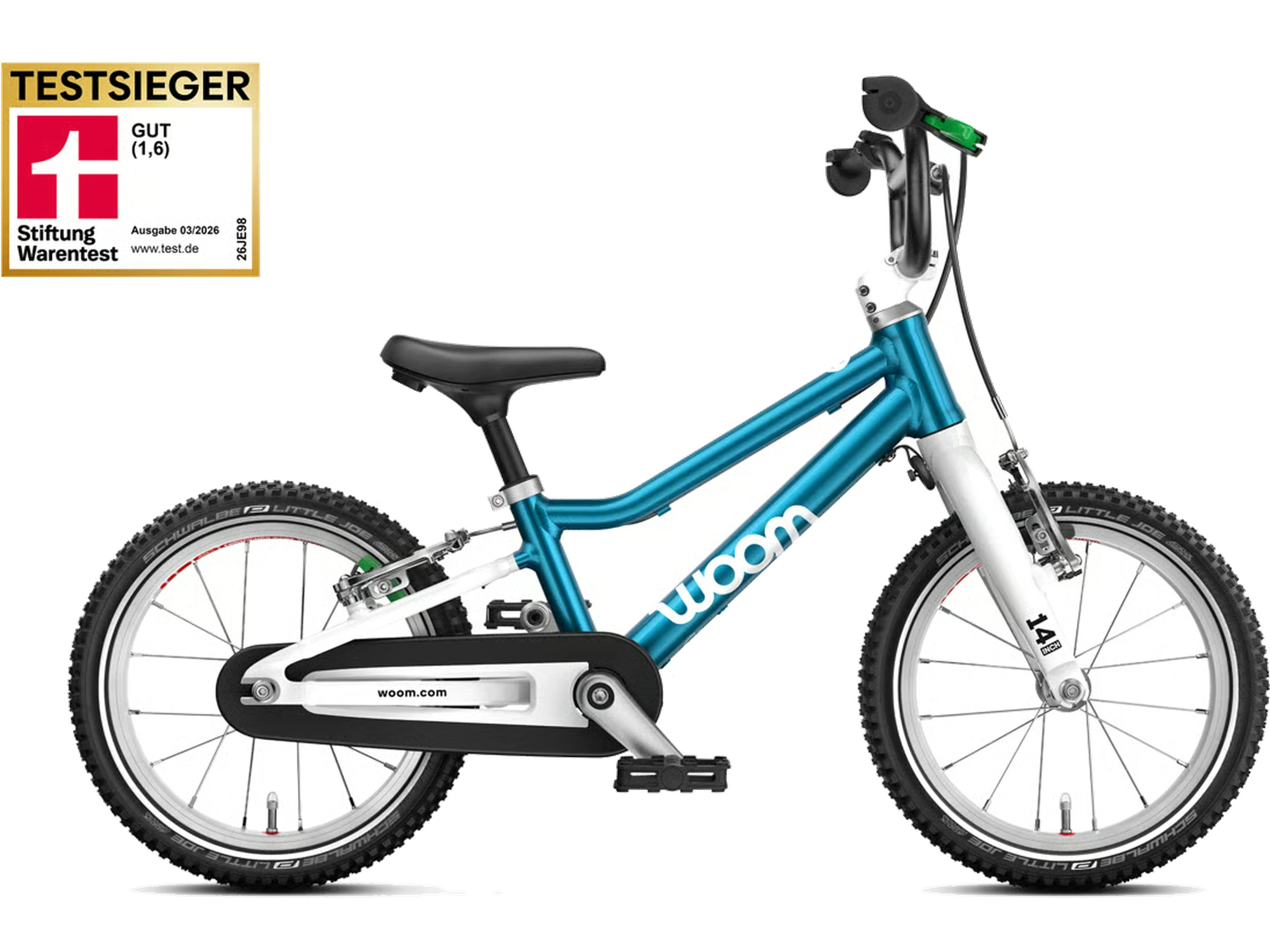 woom GO 2 in metallic blue, Seitenansicht