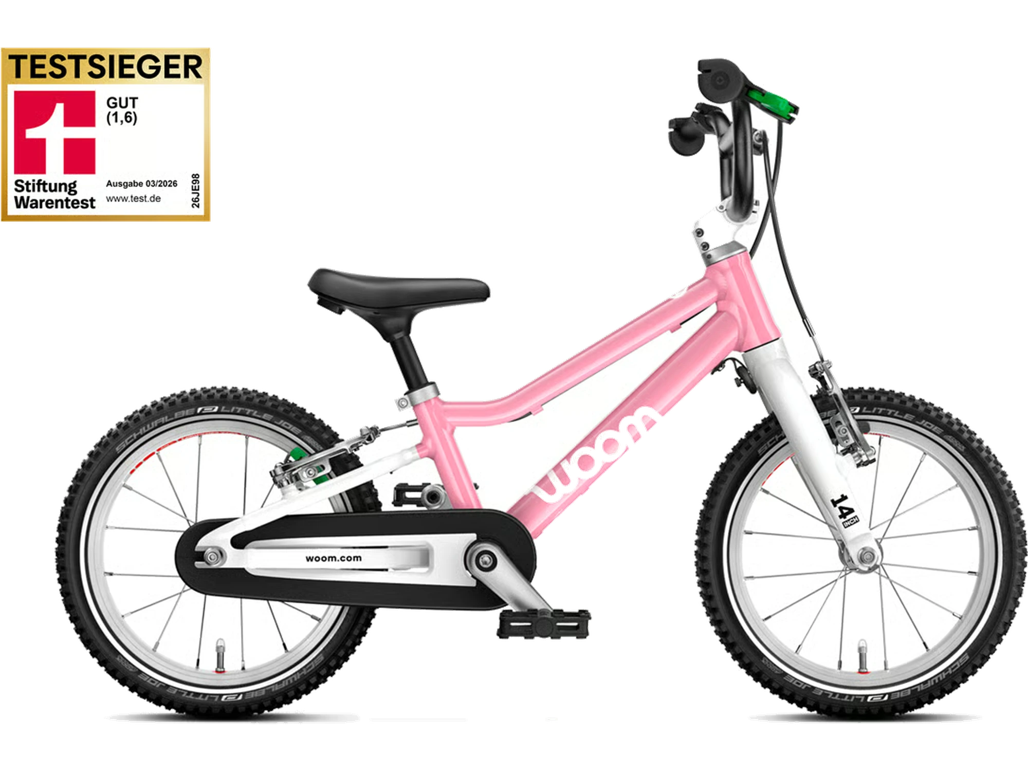 woom GO 2 in powder pink, Seitenansicht