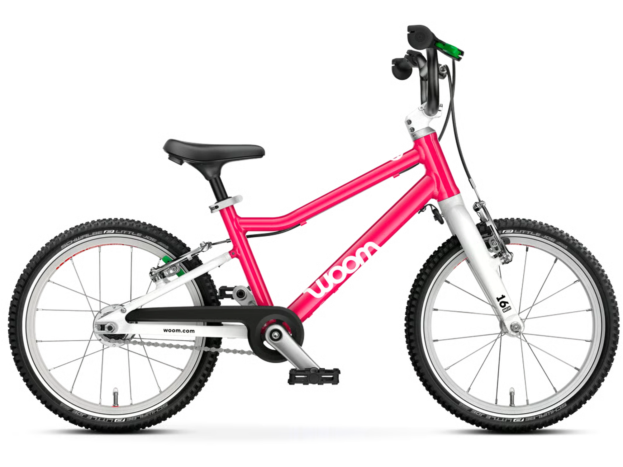 woom GO 3, Ausführung AUTOMAGIC in hot pink, Seitenansicht