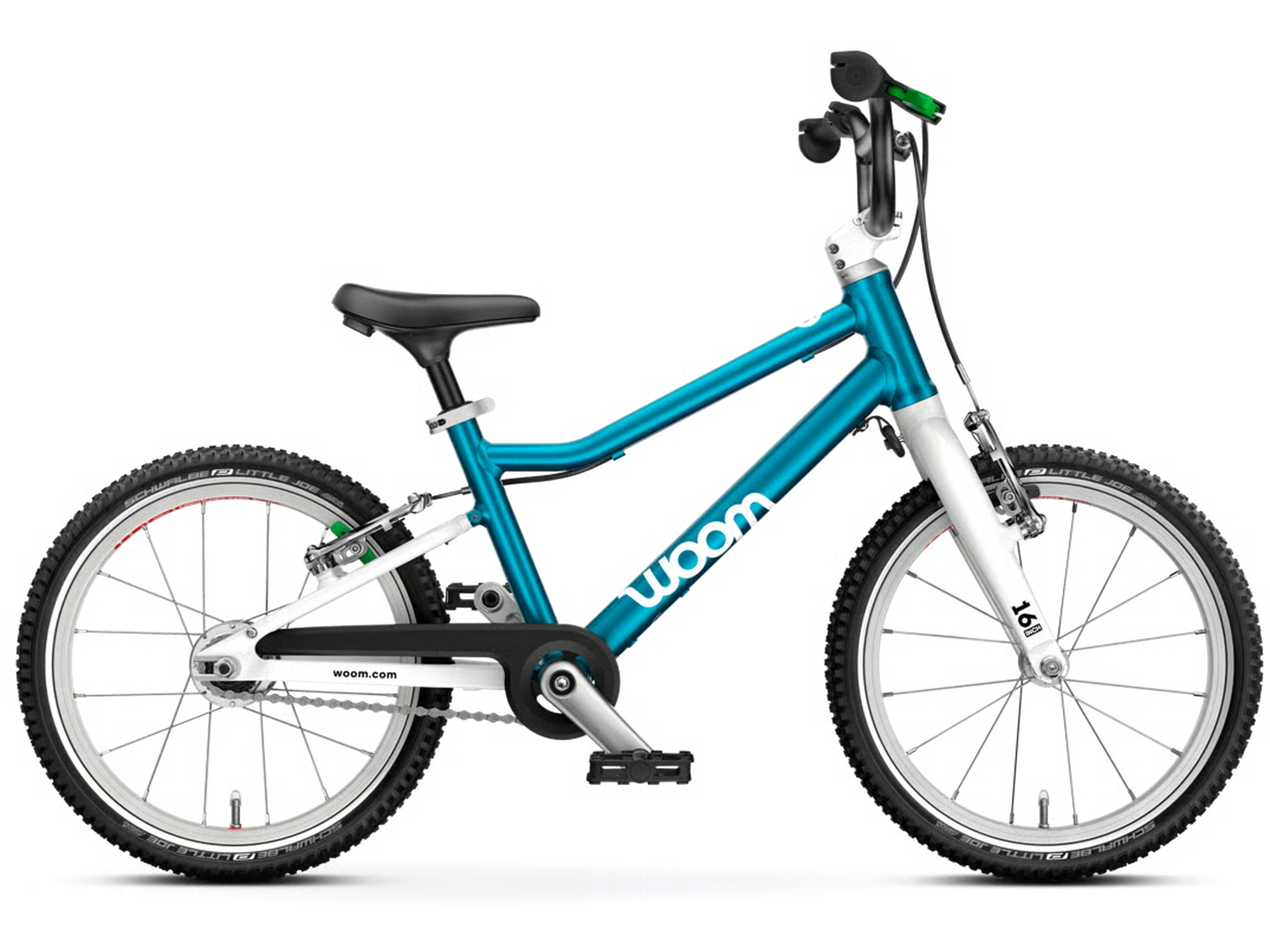 woom GO 3, Ausführung AUTOMAGIC in metallic blue, Seitenansicht