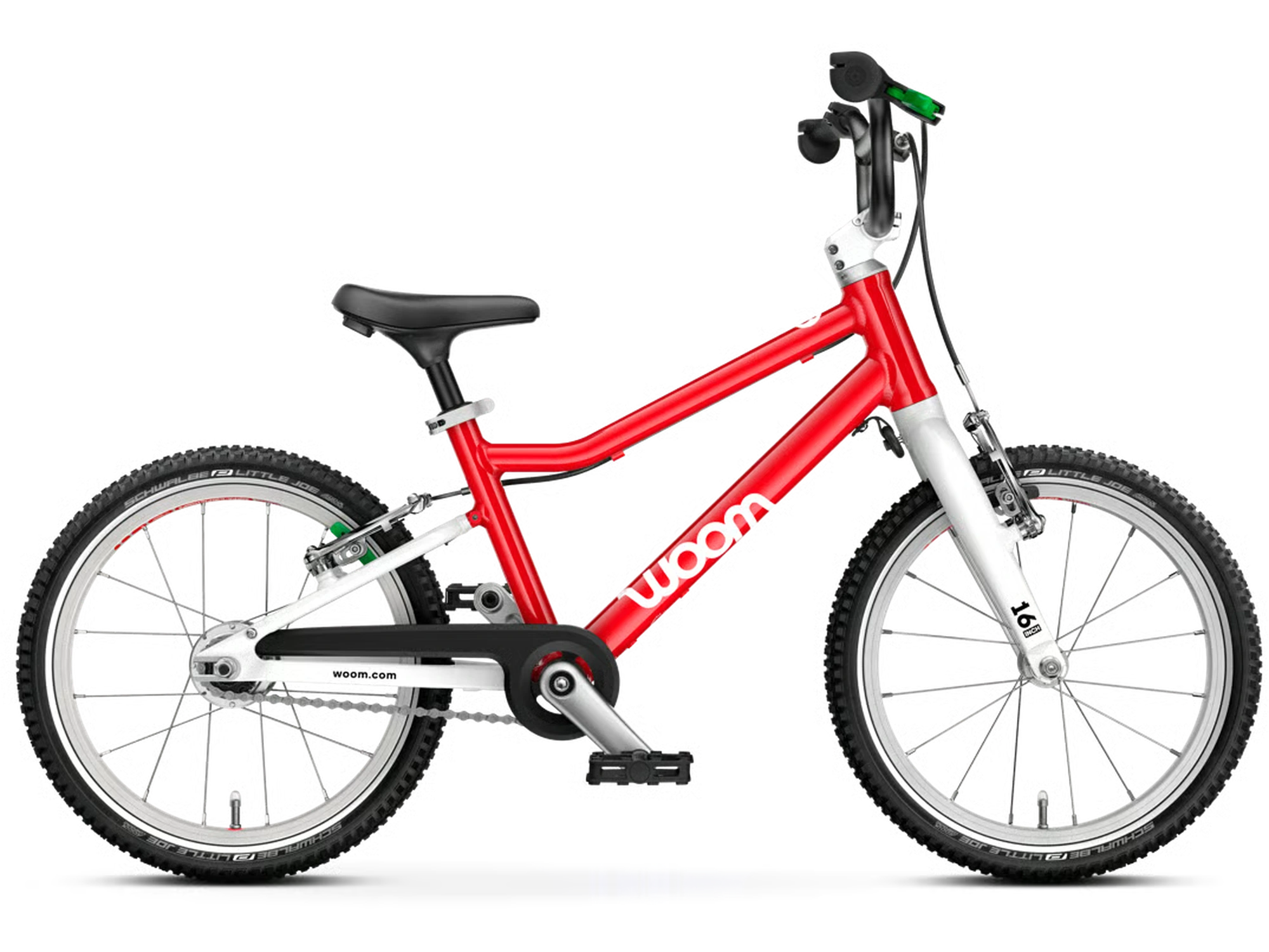 woom GO 3, Ausführung AUTOMAGIC in woom red, Seitenansicht