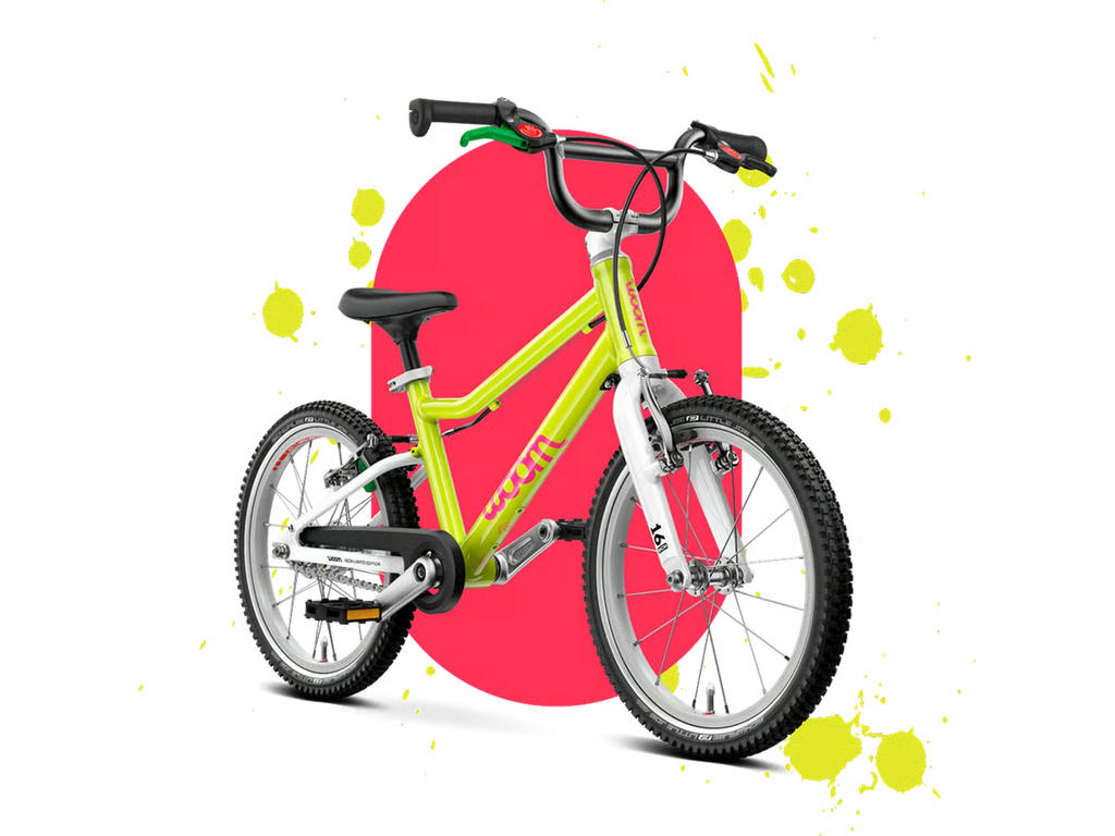 woom GO 3, Ausführung Standard in neon lime, Seitenansicht