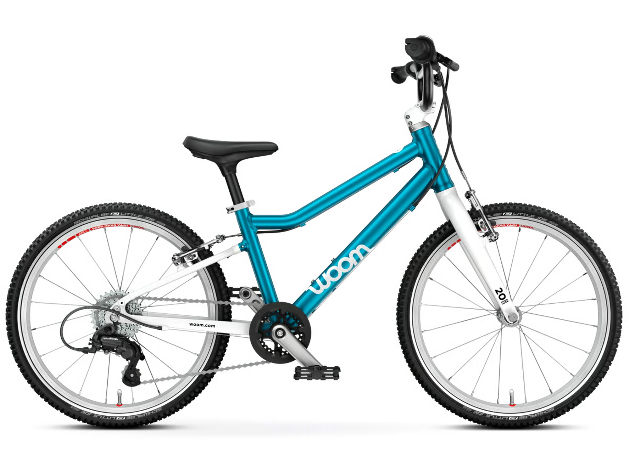 woom GO 4 in metallic blue, Seitenansicht