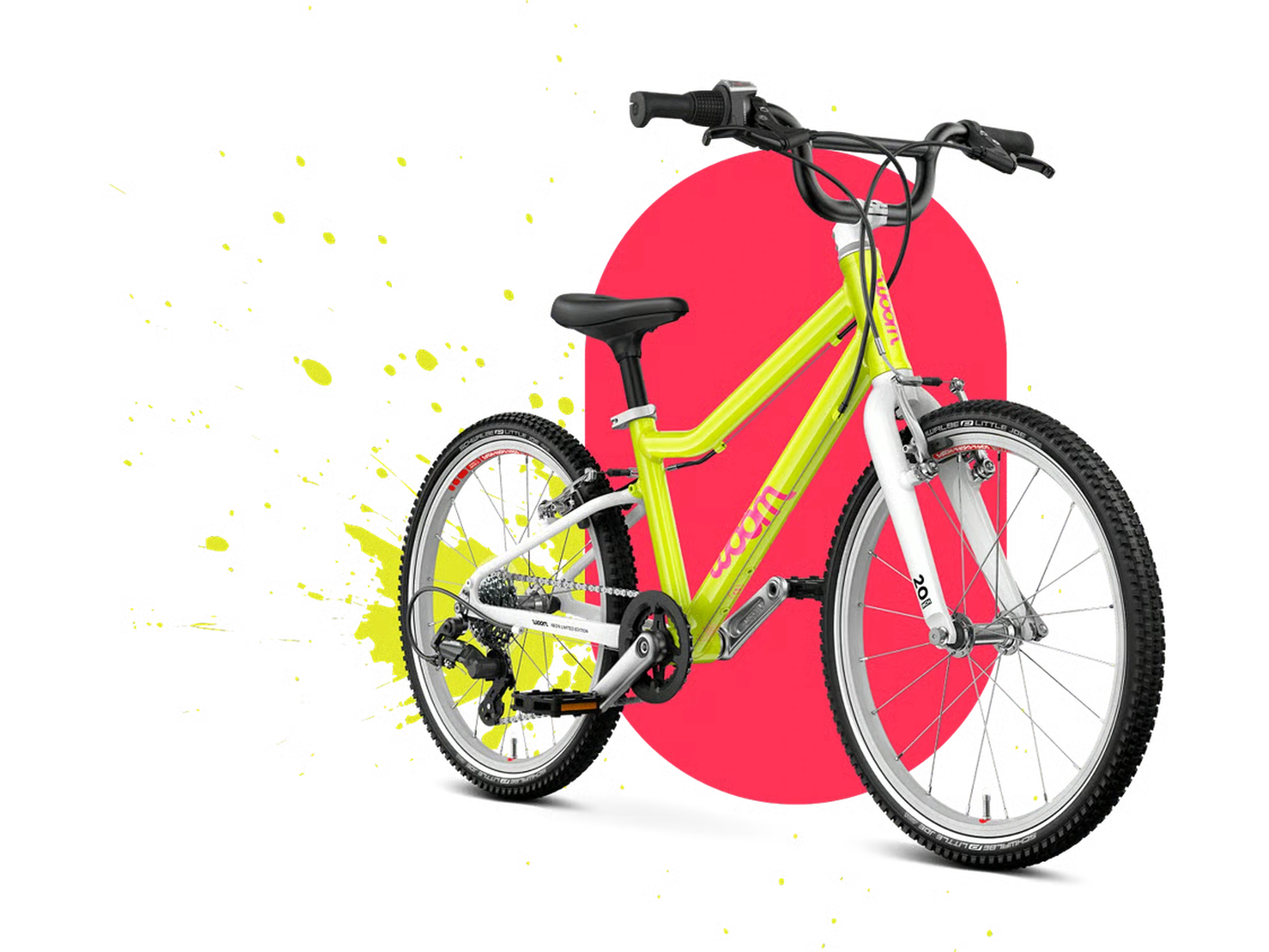 woom GO 4 in neon lime, Seitenansicht