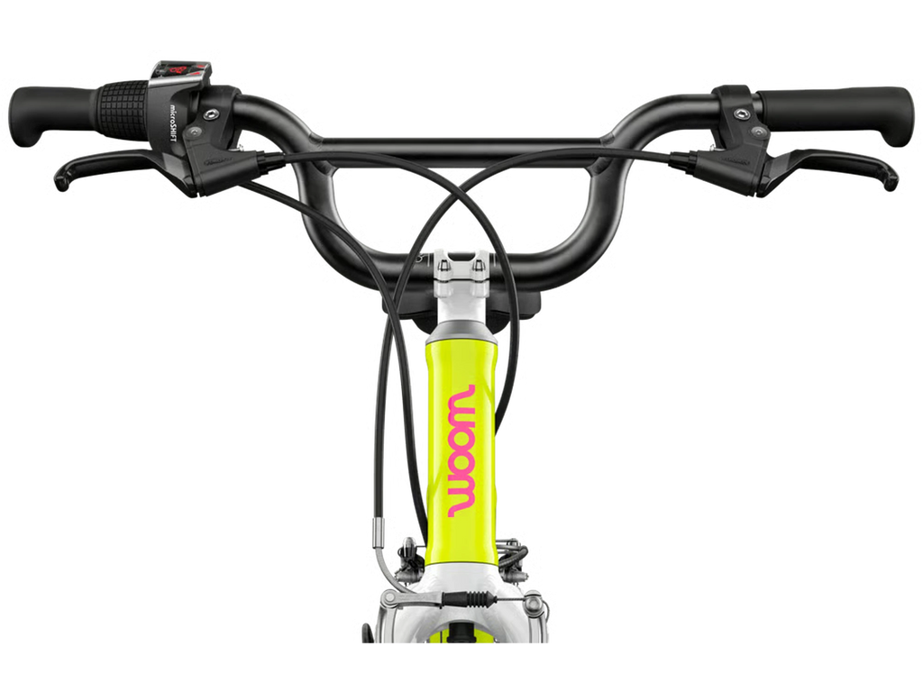 woom GO 4 in neon lime, Lenker-Detail