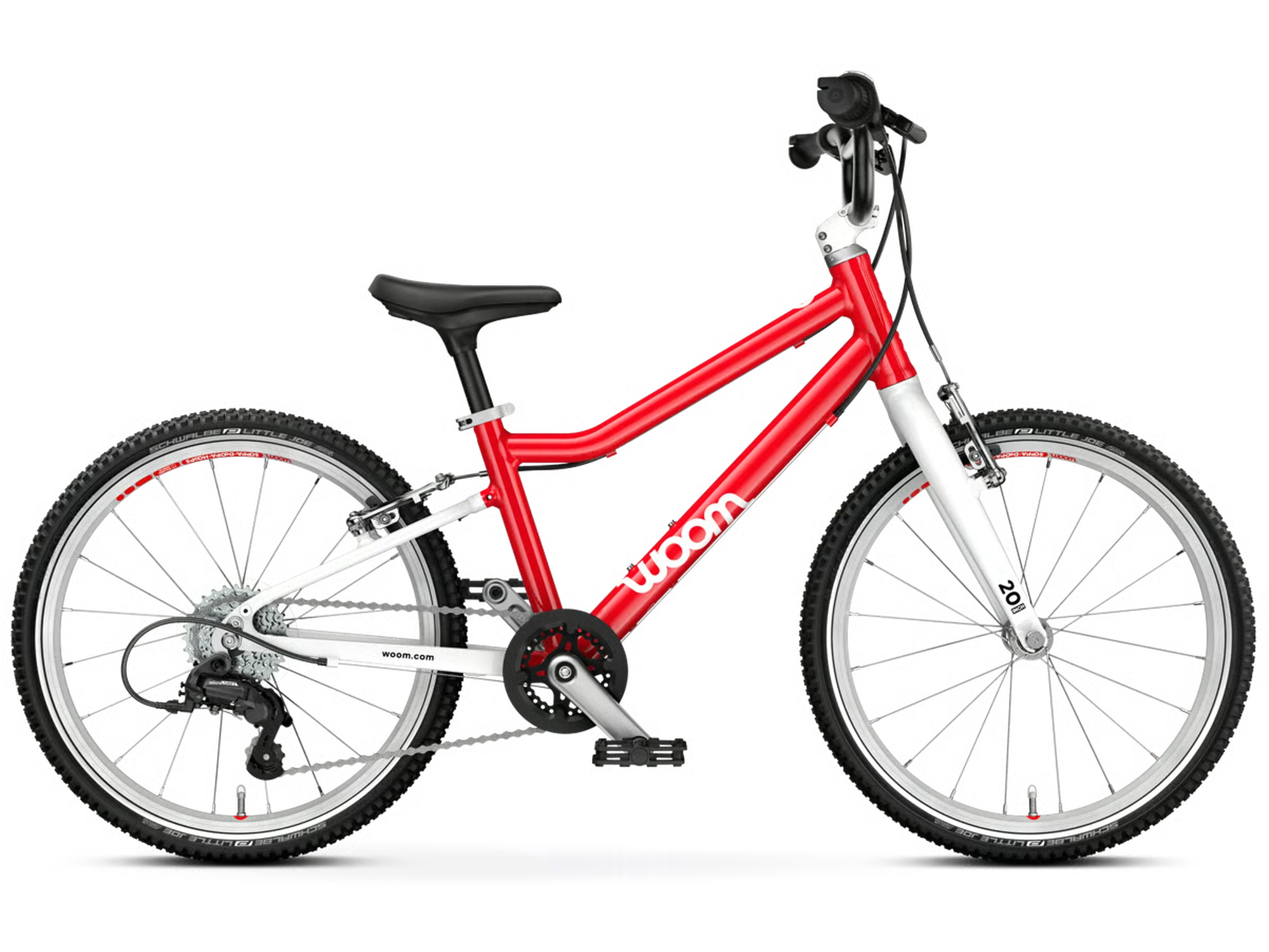 woom GO 4 in woom red, Seitenansicht