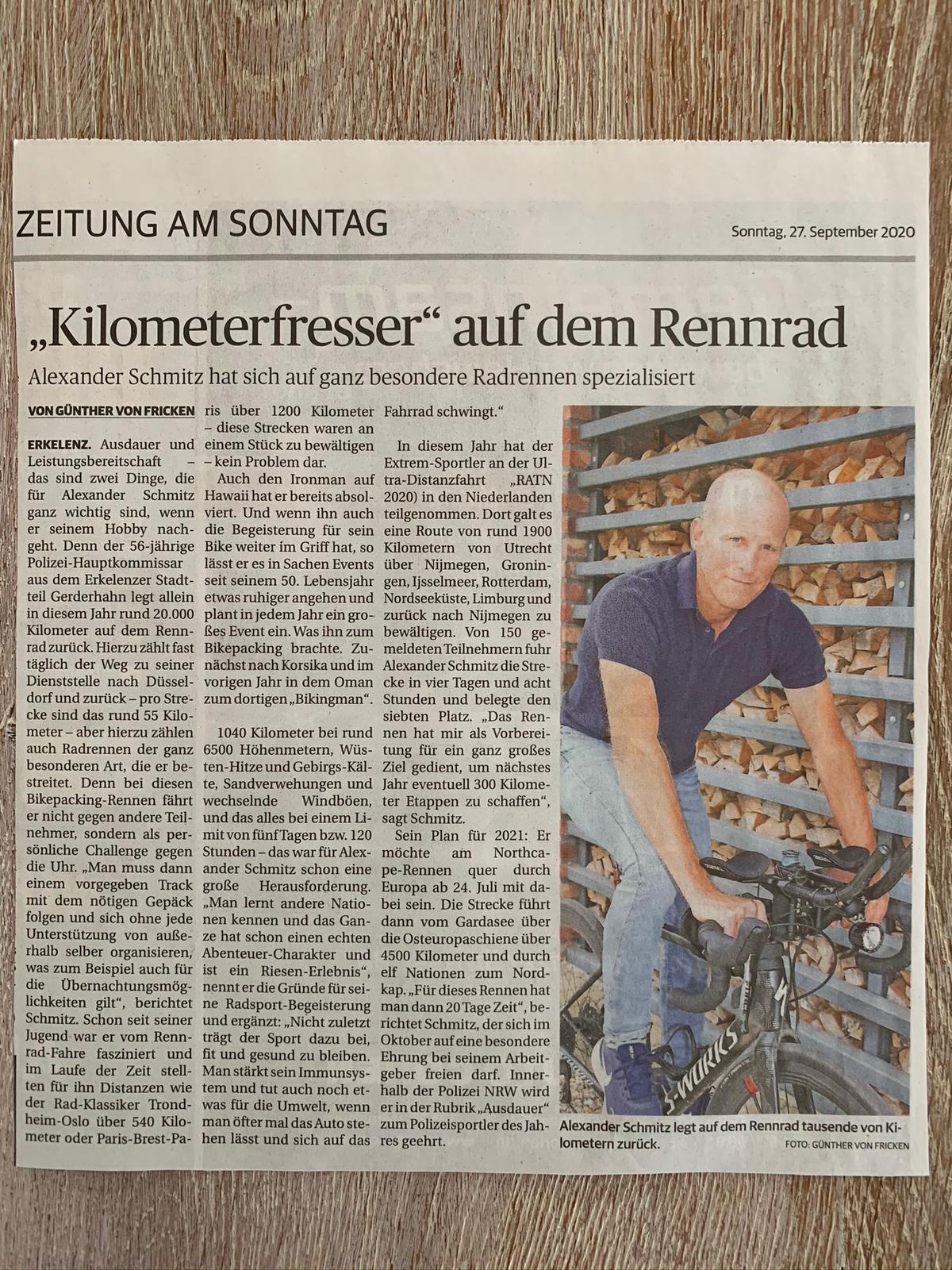 Alexander Schmitz am Nordkap mit Specialized Roubaix